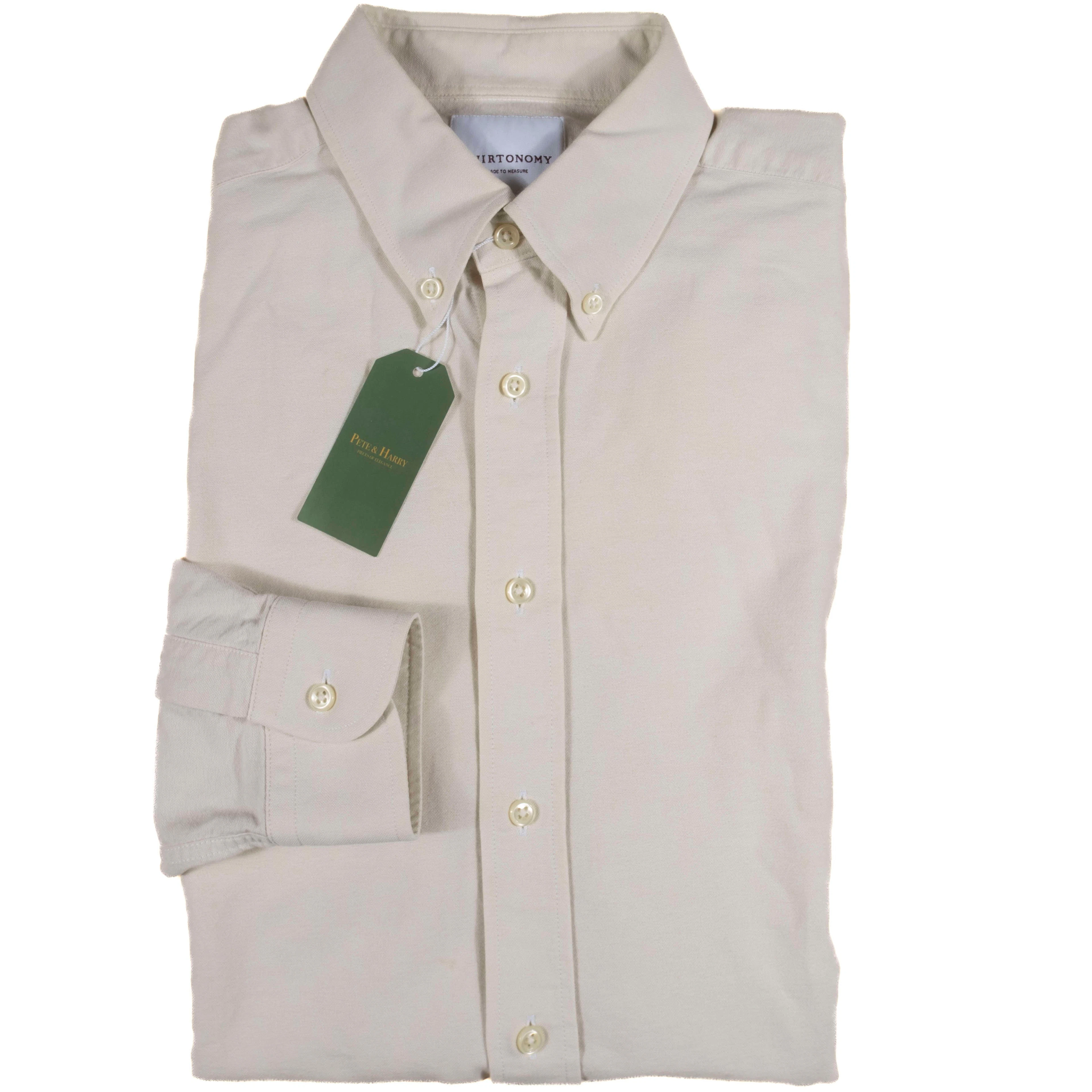 Cream Buttondown Shirt Sz 37.5