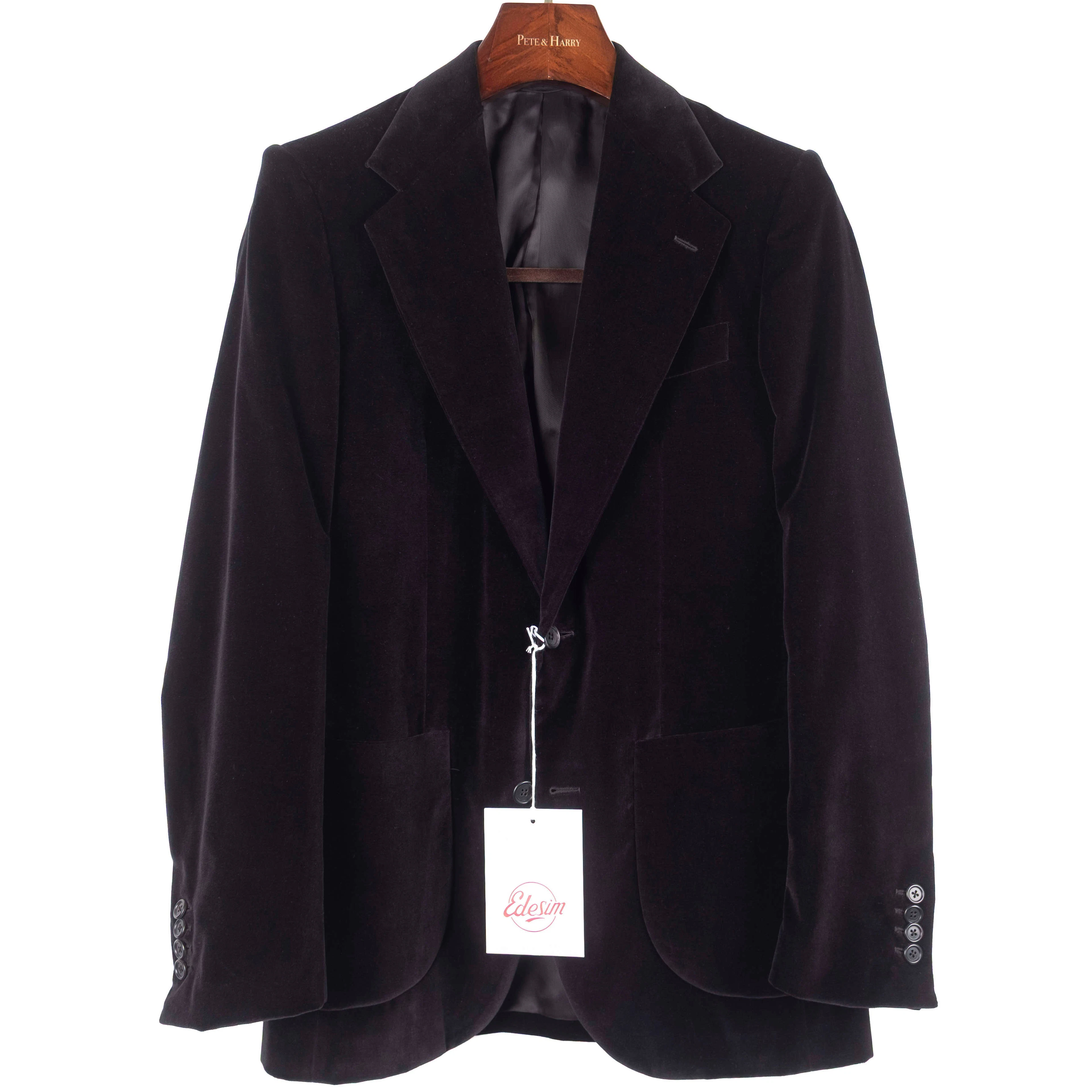 Neapolitan Hand Tailored Black Velvet Sport Coat
