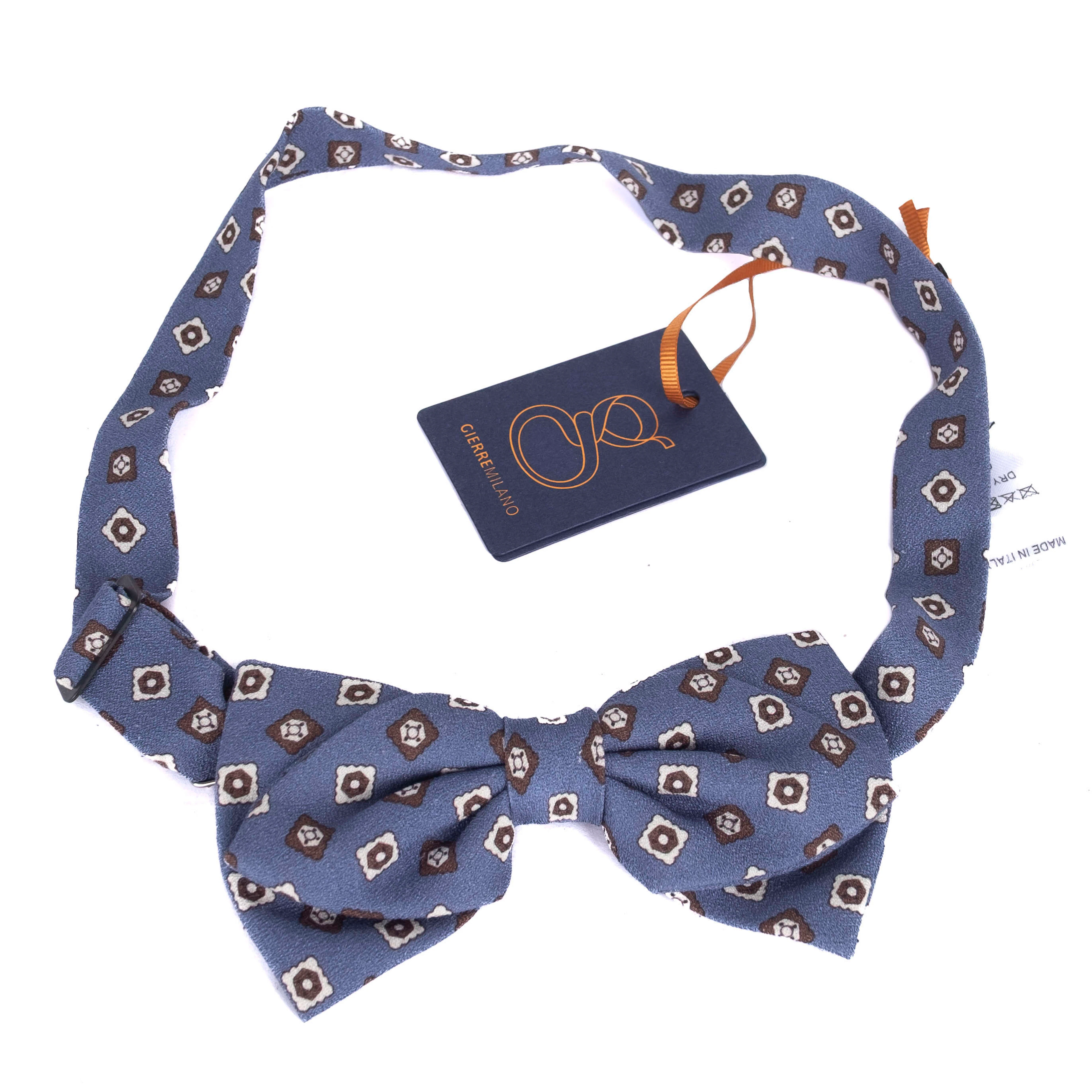 Blue Medallion Bow Tie