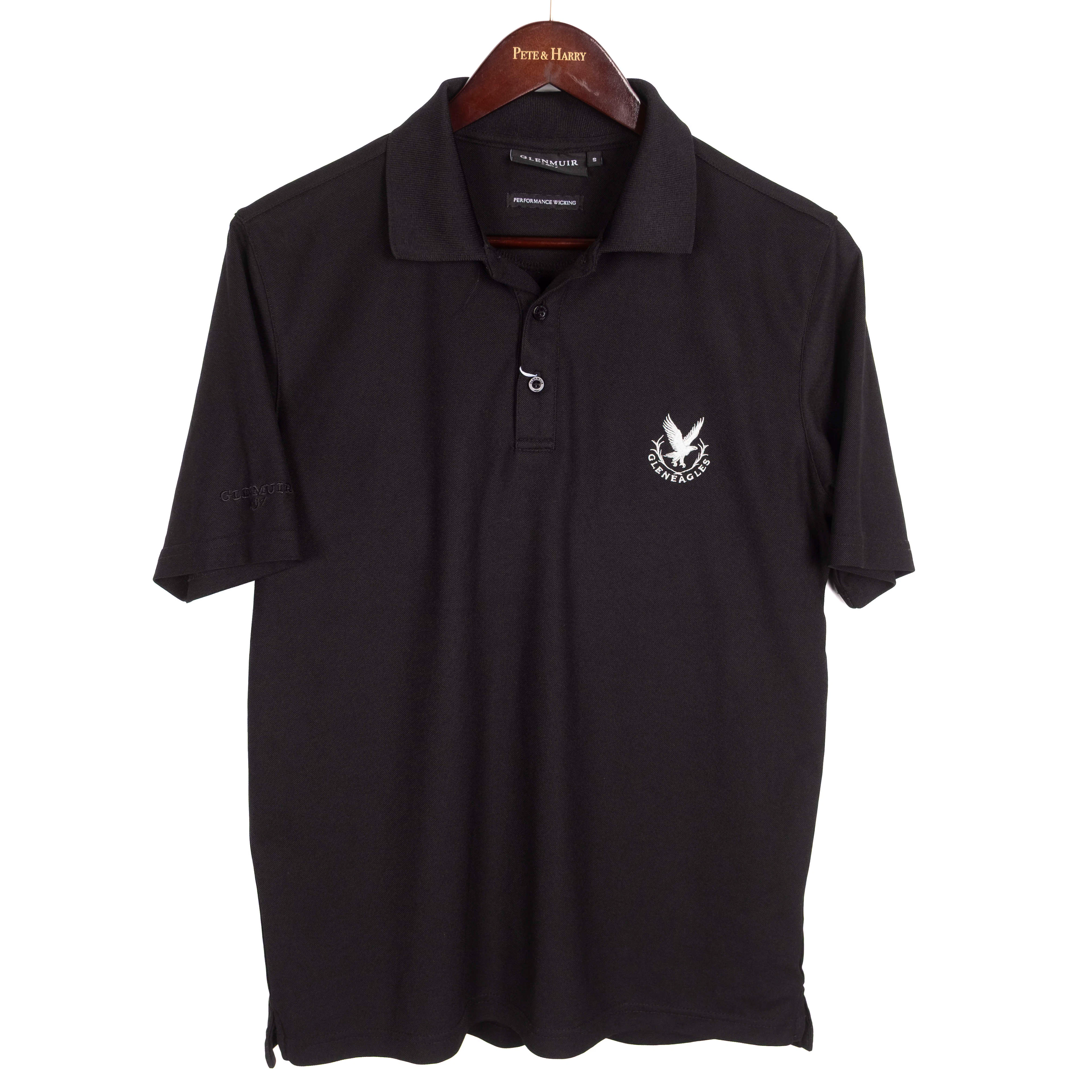 Black Moisture Wicking Polo Shirt