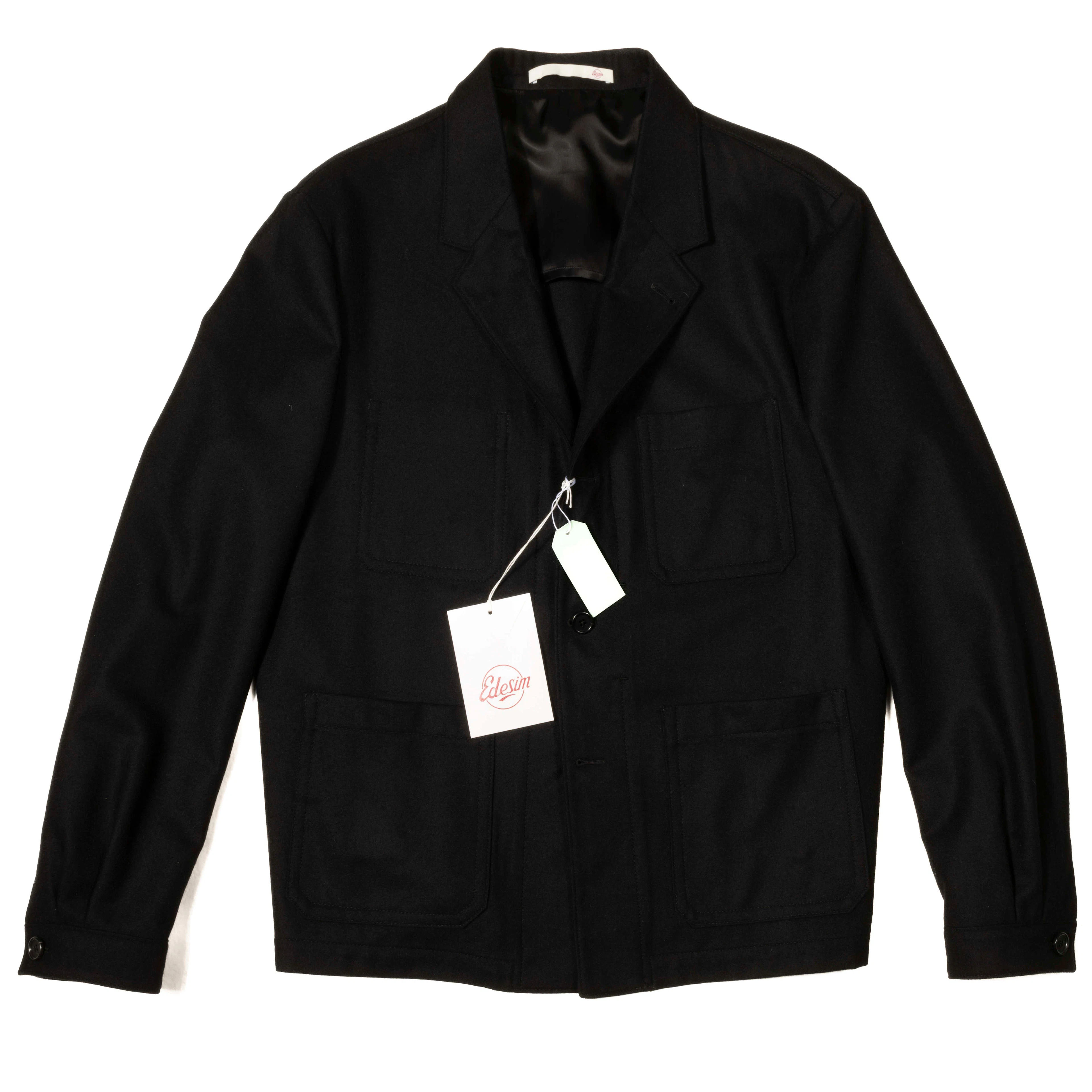 Neapolitan Tailored Black Utility Jacket Sz 50