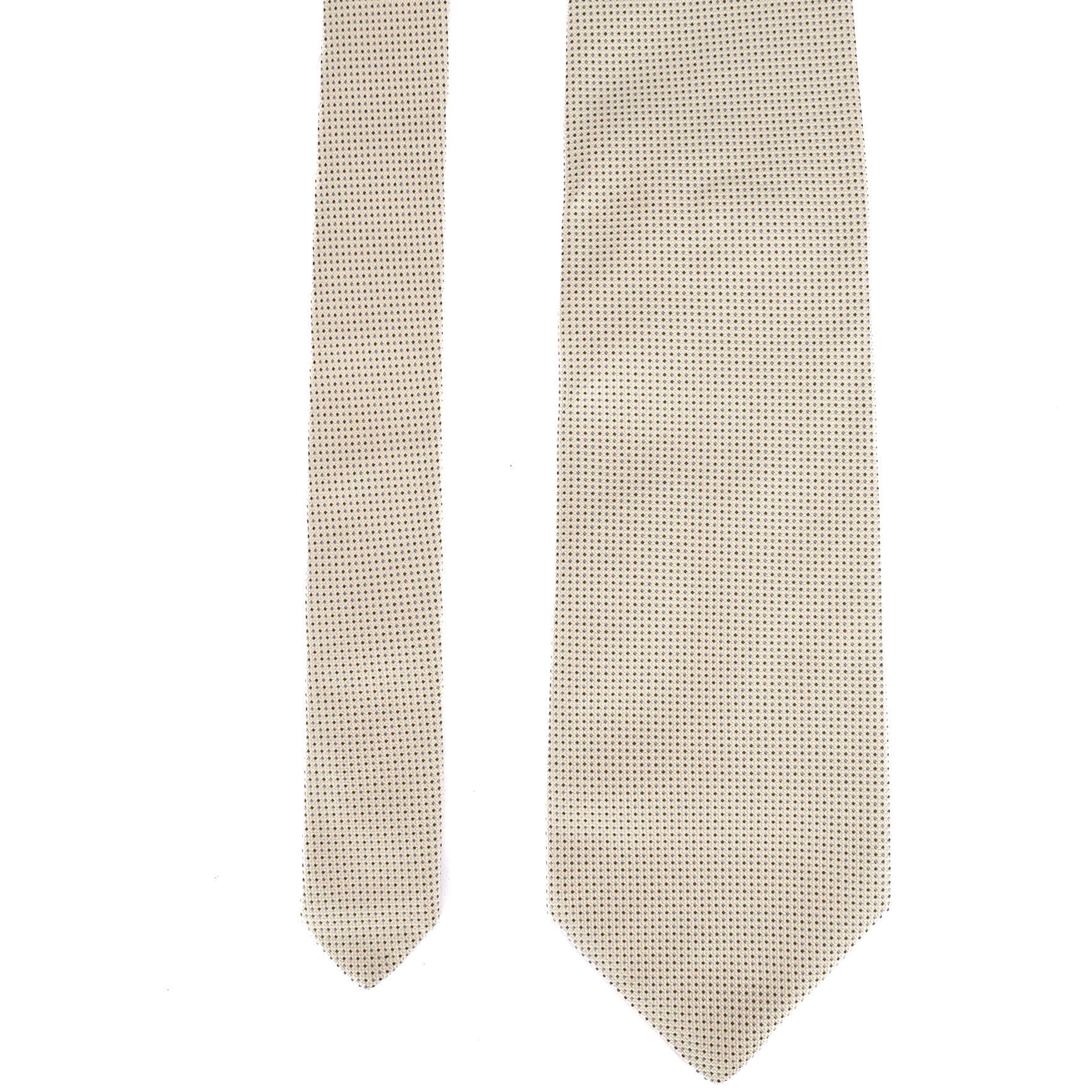 Pale Yellow Checked Tie