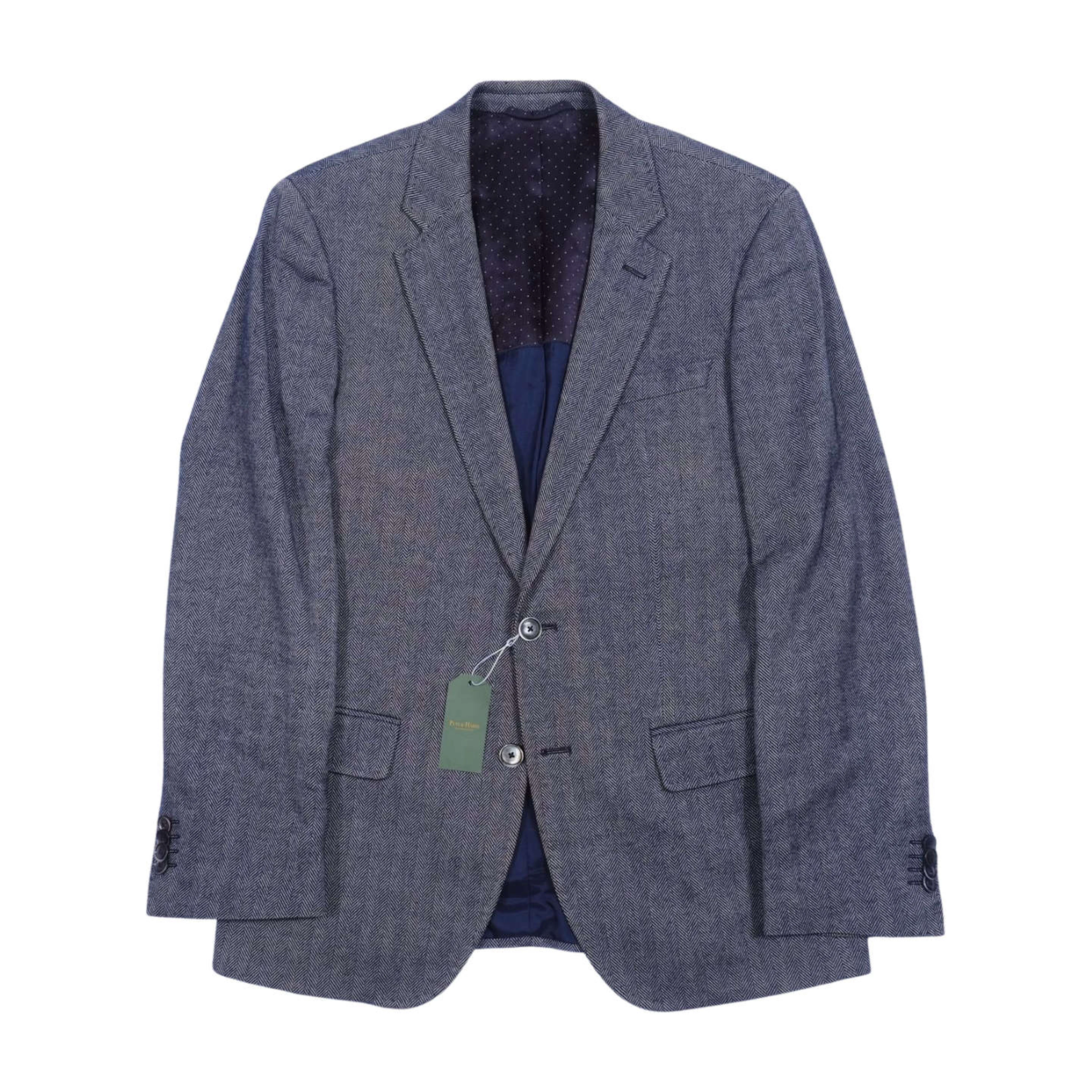 Hugo Boss Grey Herringbone Tweed Sport Coat