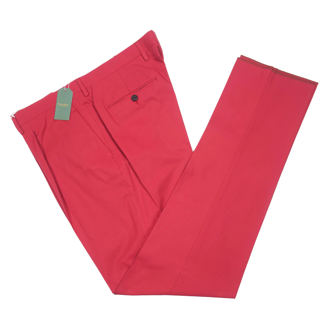 Neapolitan Hand Tailored Red Chinos
