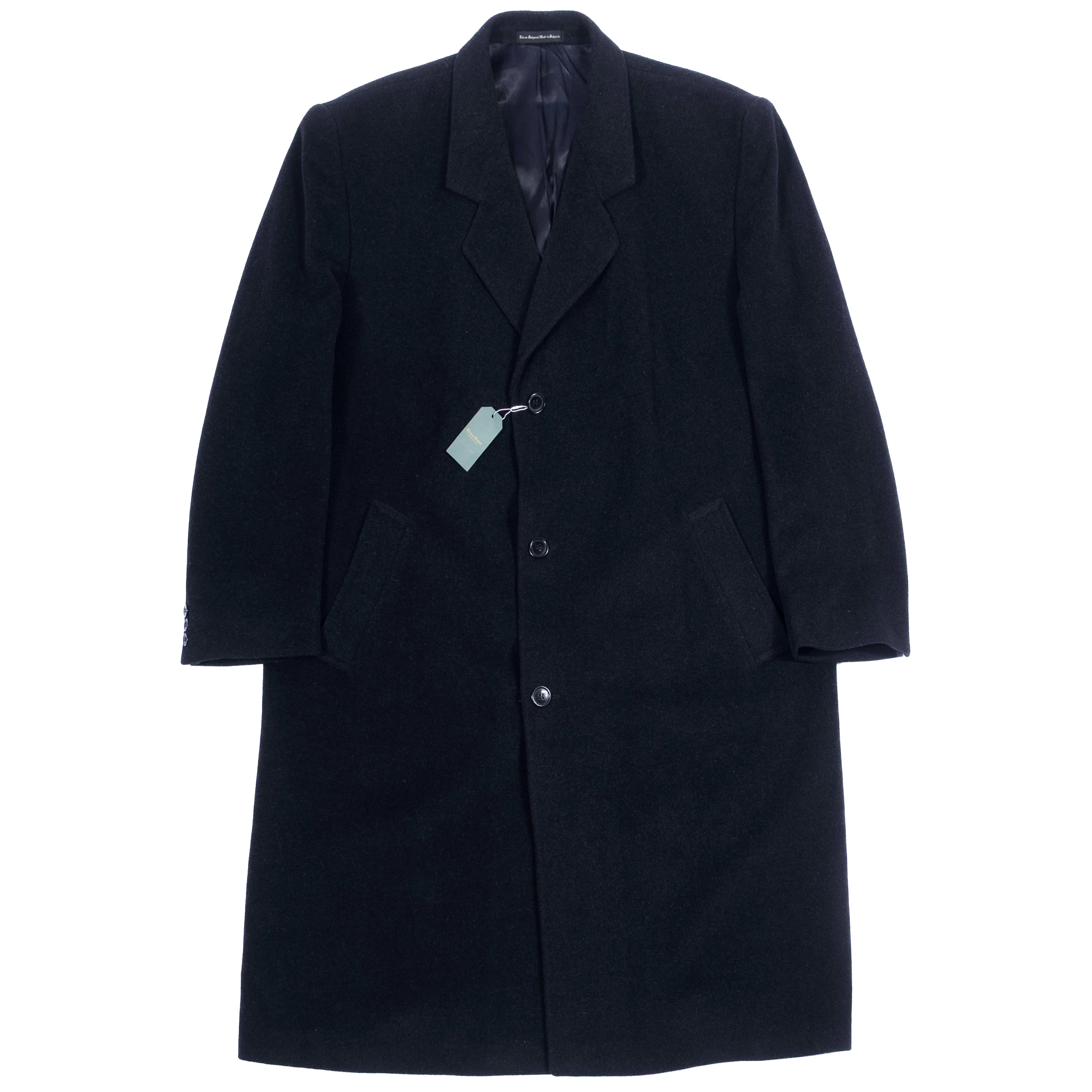 Oscar De La Renta Grey Wool/Cashmere Coat Sz 52
