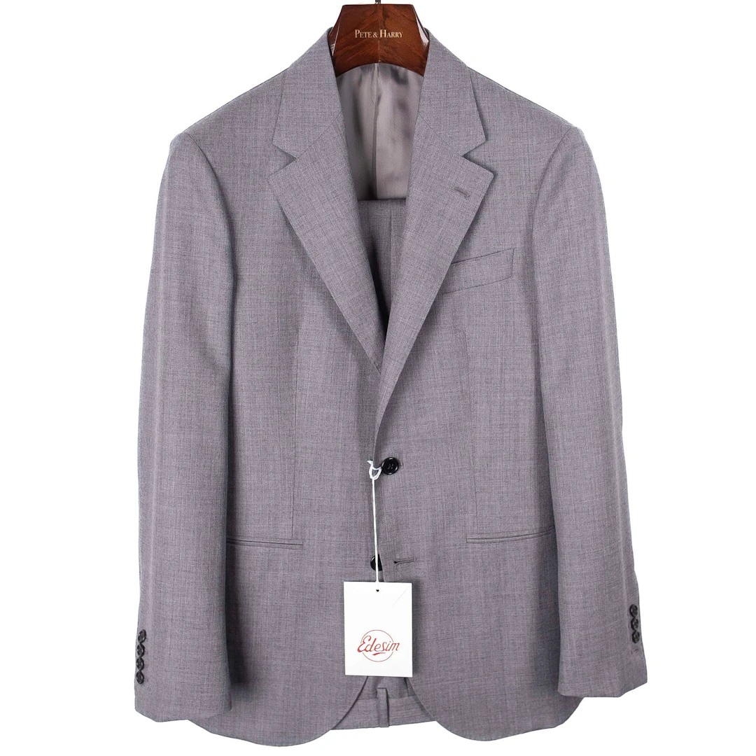 Neapolitan Hand Tailored Dugdale Grey High Twist Wool Suit 48