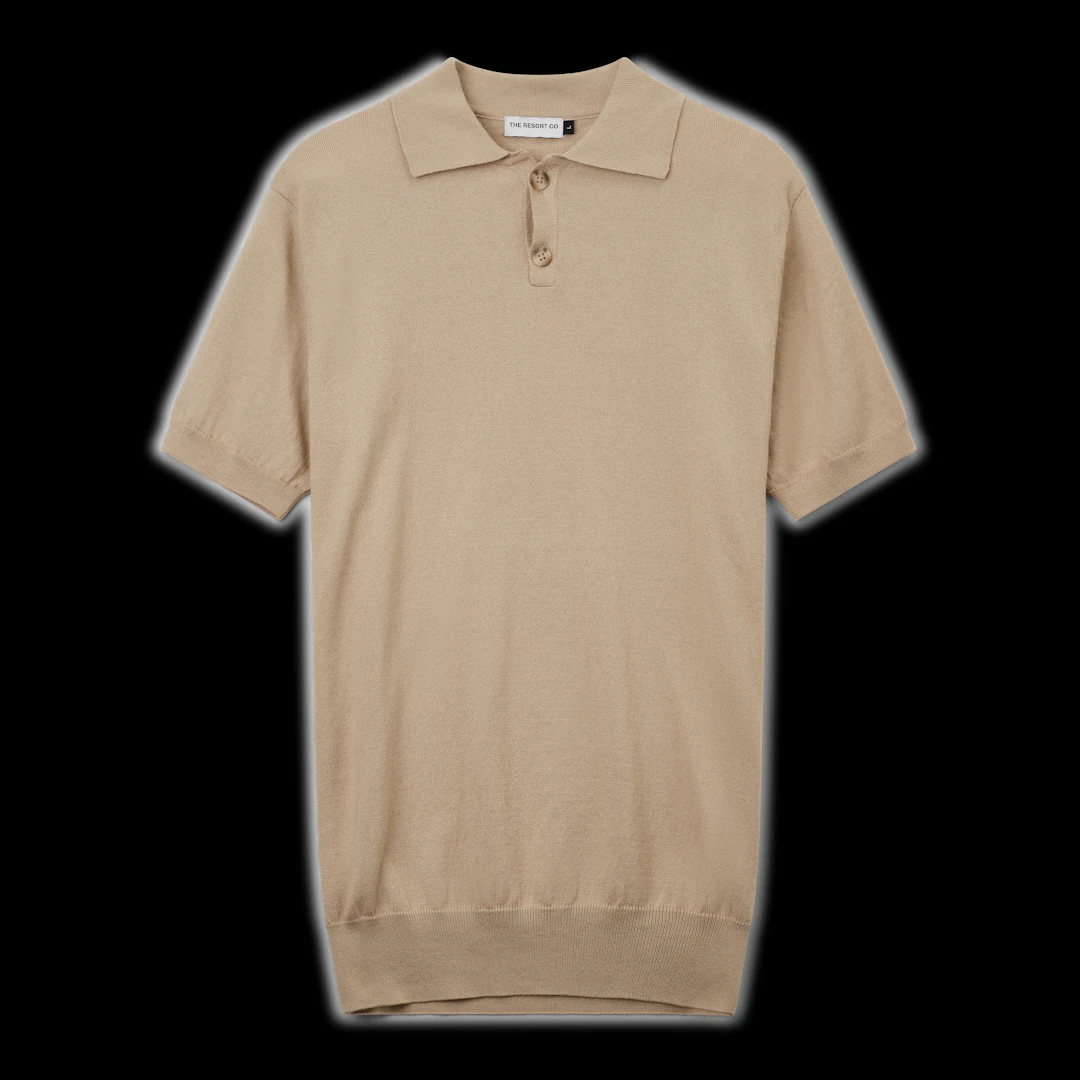 Knitted Polo Shirt Camel - Regular Retail Price 1590 Kr