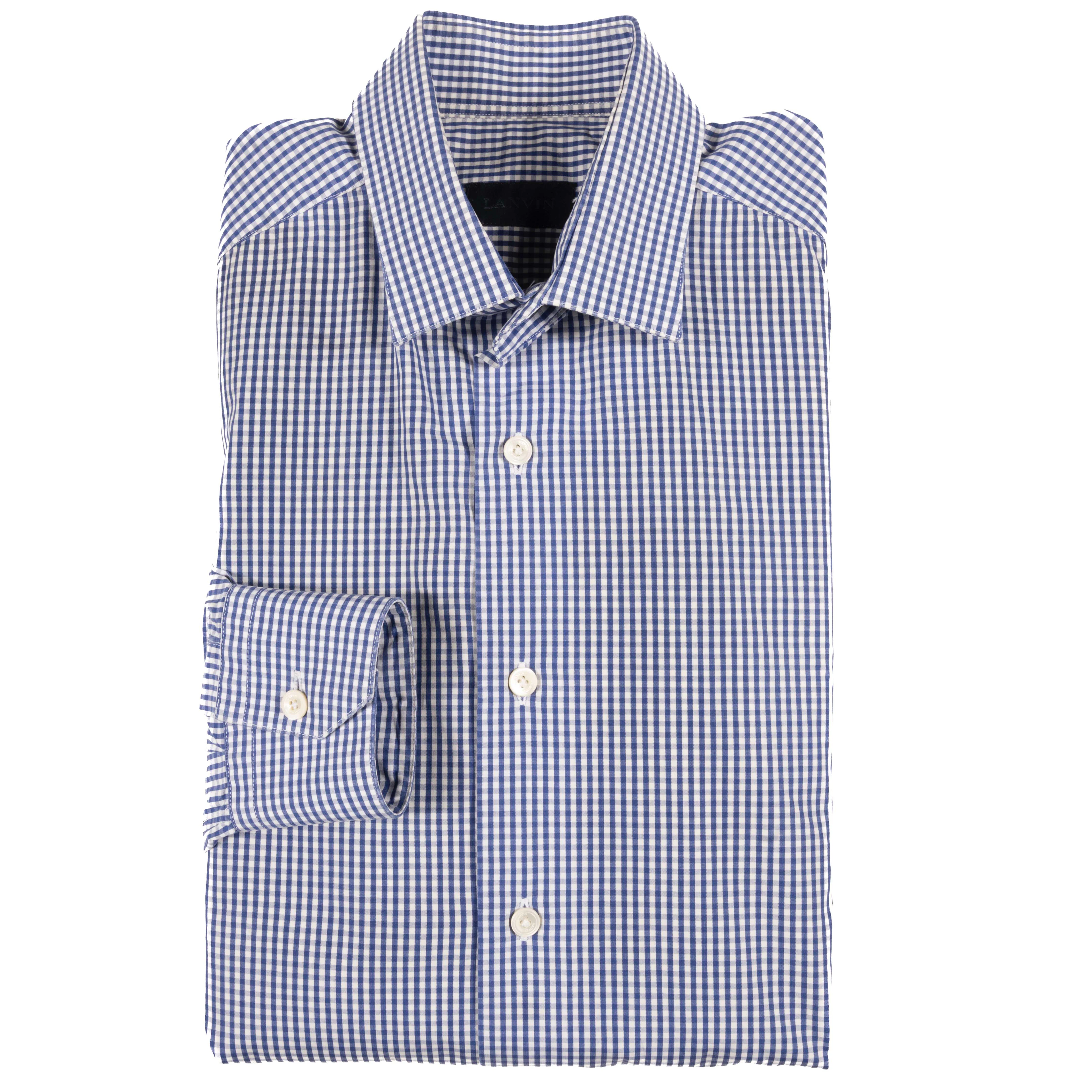 Lanvin Blue Gingham Shirt