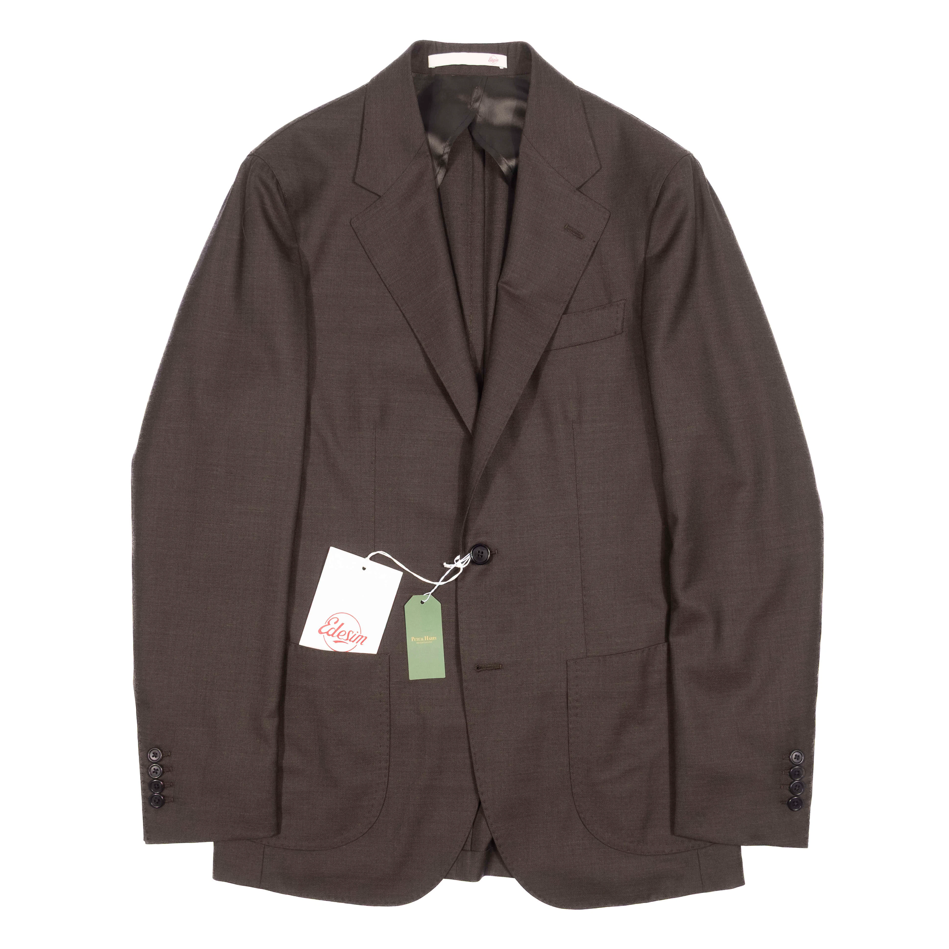 Neapolitan Hand Tailored Green Drapers Hight Twist Wool Sport Coat 48
