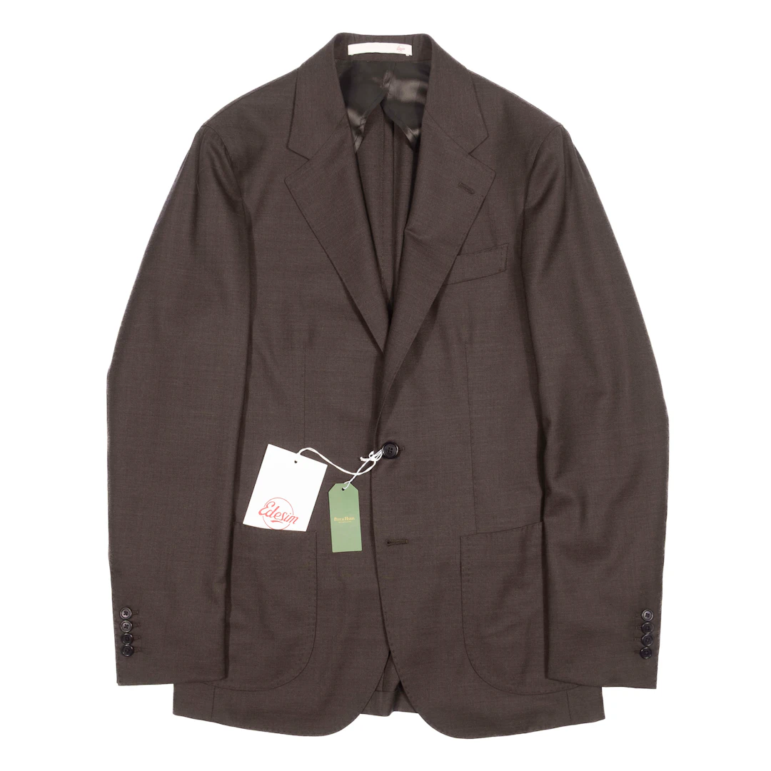 Neapolitan Hand Tailored Green Drapers Hight Twist Wool Sport Coat 48