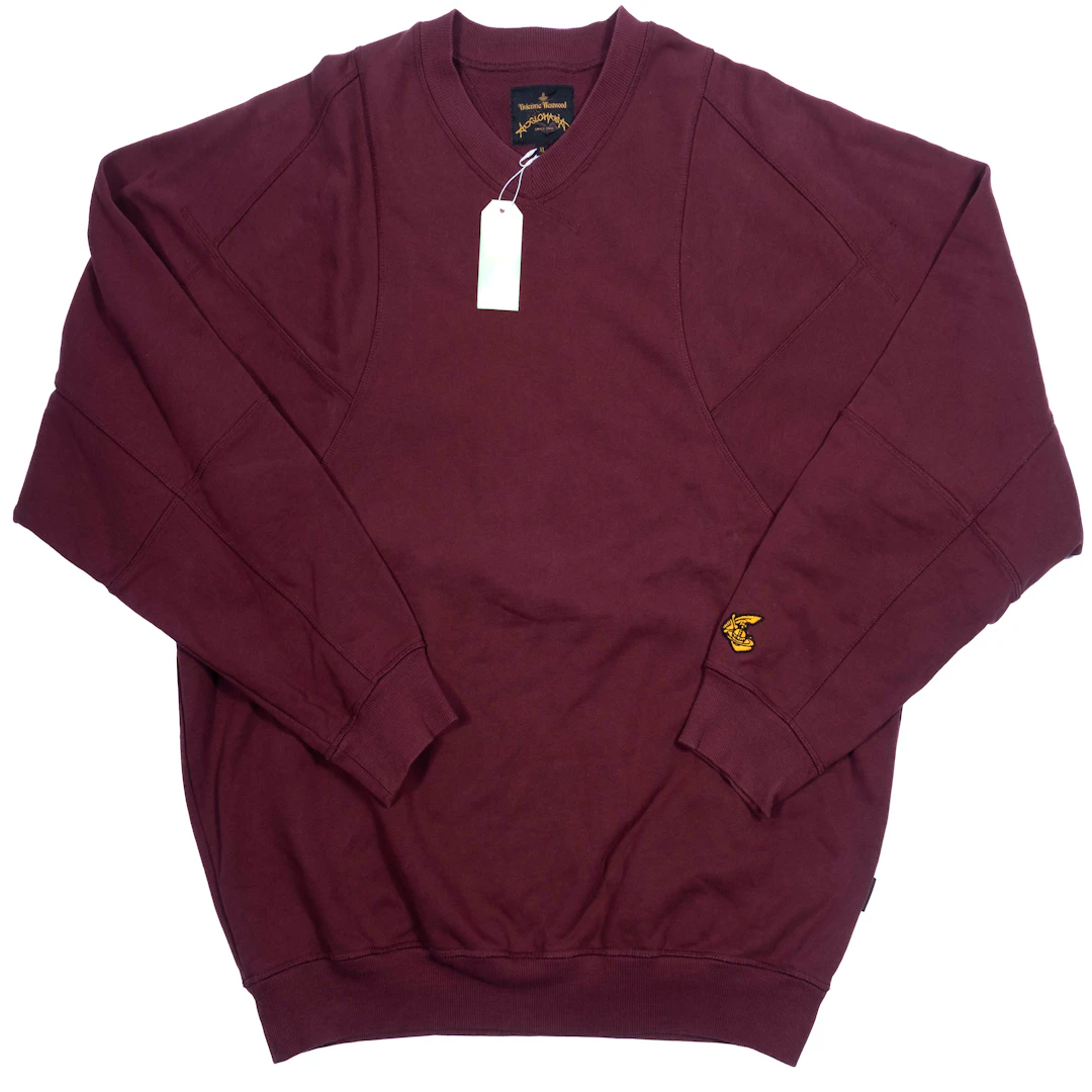 Vivienne Westwood Burgundy V-Neck College Shirt