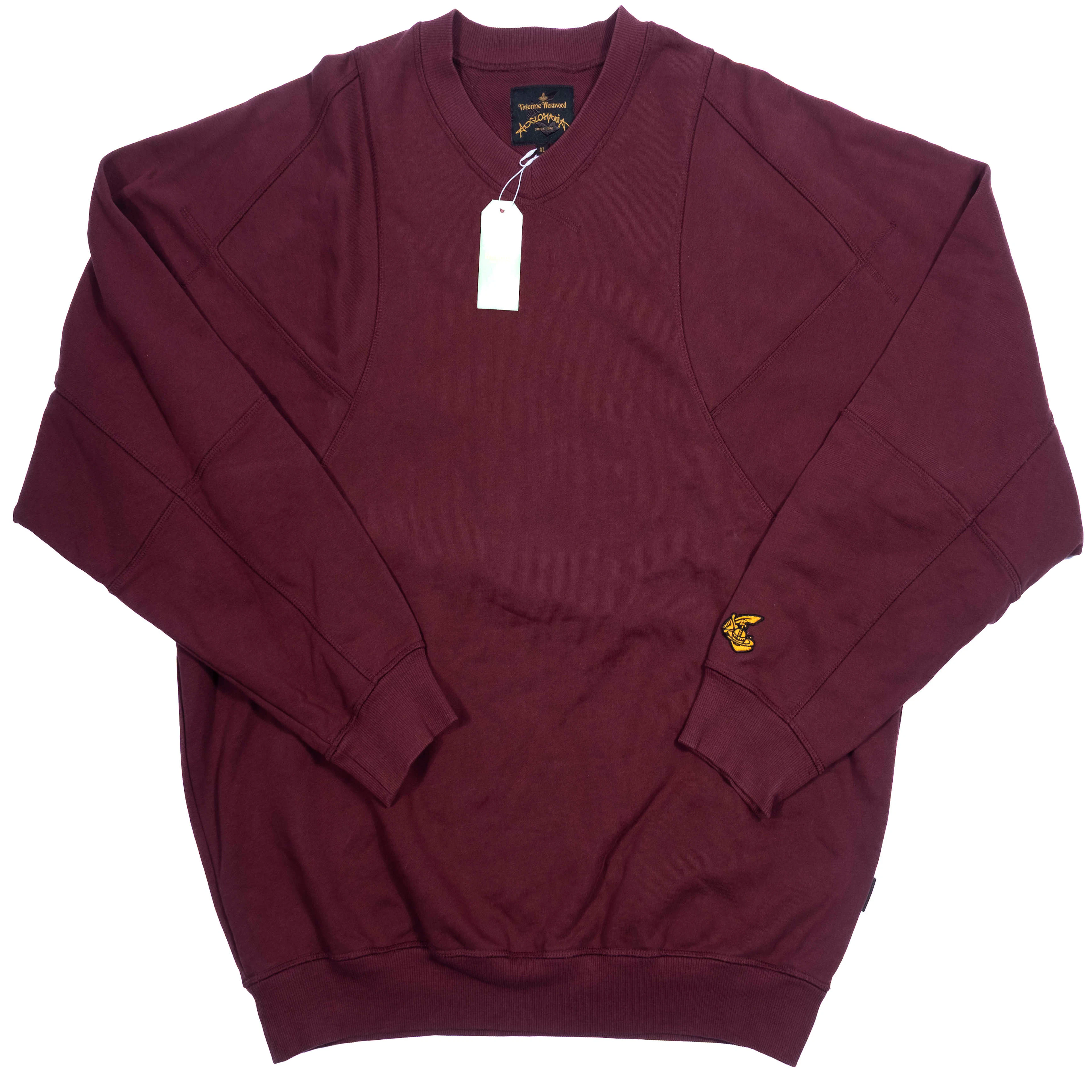 Vivienne Westwood Burgundy V-Neck College Shirt