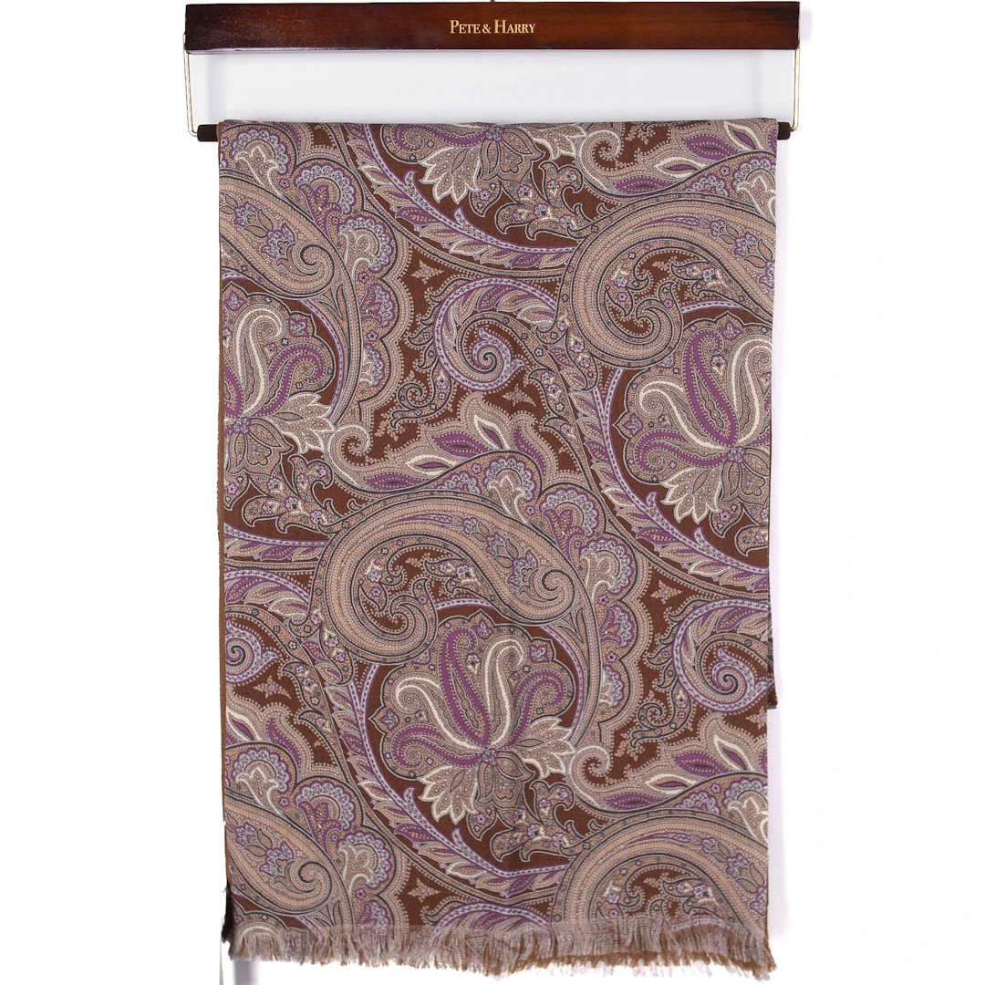 Brown Paisley Scarf