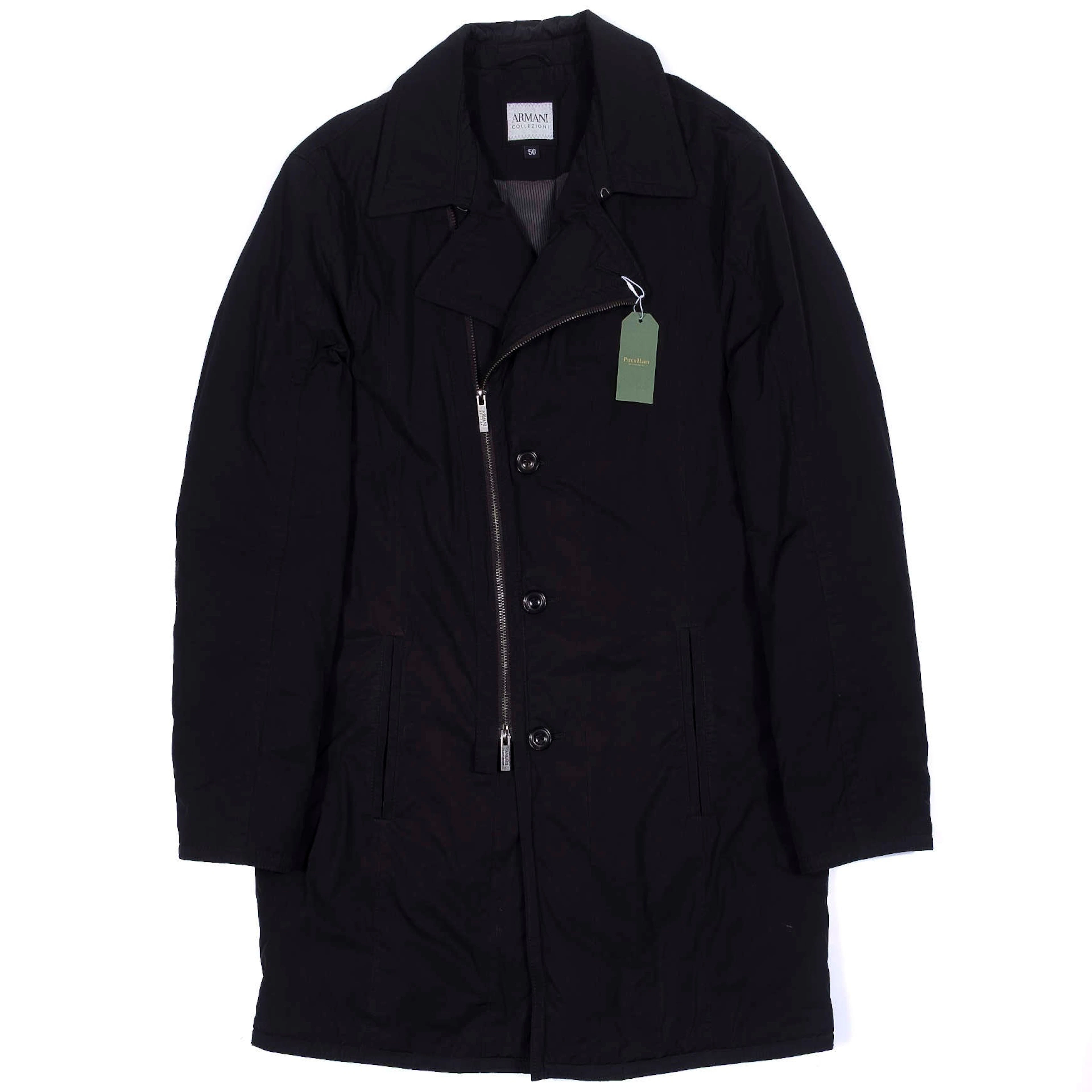 Armani Collezioni Black Coat Sz 50