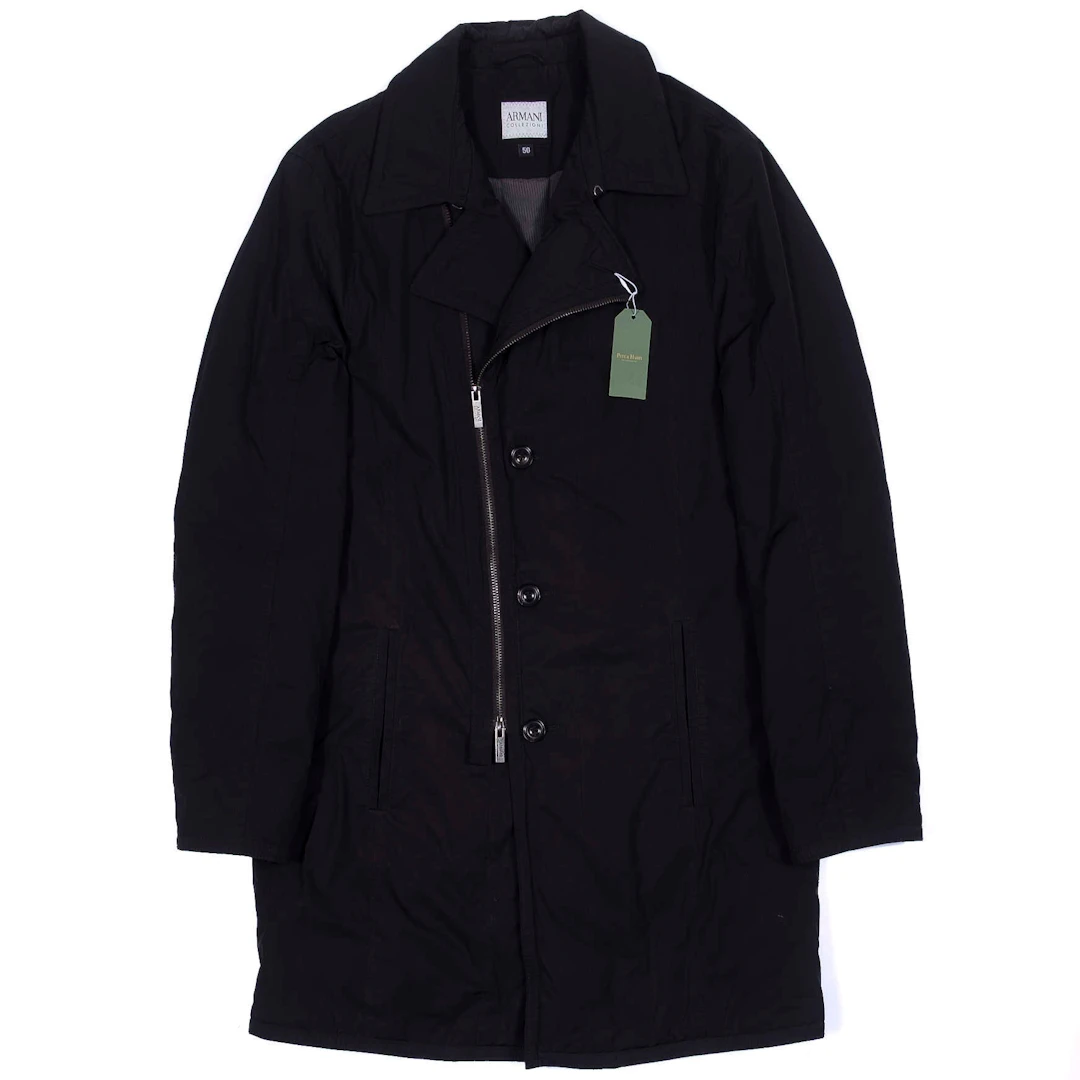 Armani Collezioni Black Coat Sz 50