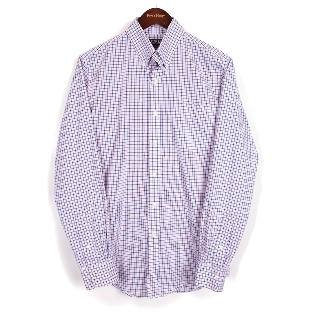 Ralph Lauren White, Pink and Blue Checks Buttondown Shirt