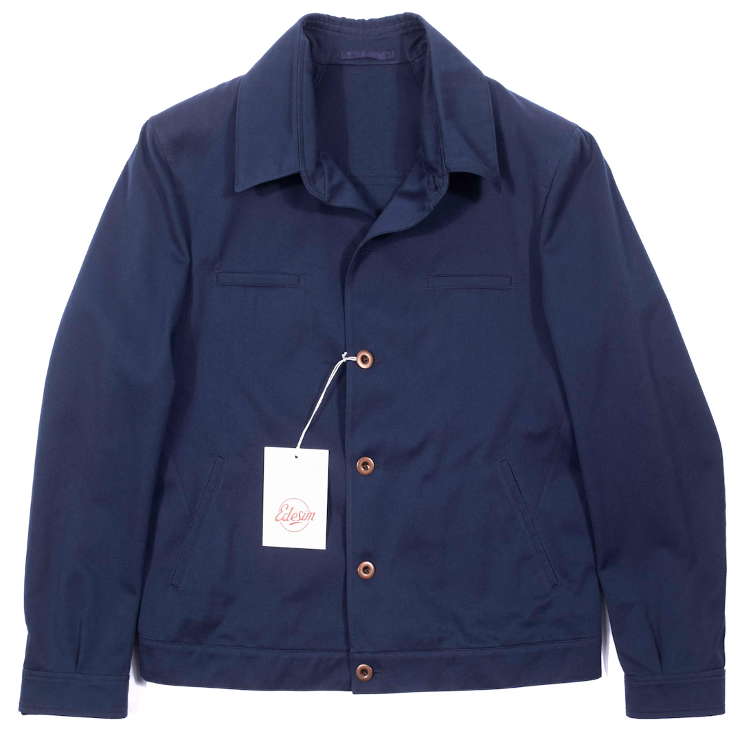 Neapolitan Hand Tailored Blue Cotton Jacket 52