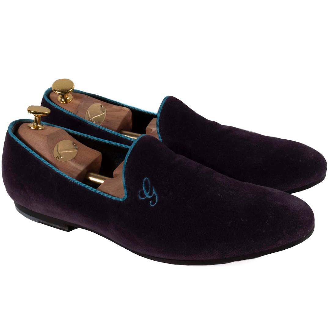 Gucci Purple Velvet Slippers 41.5 (EU)