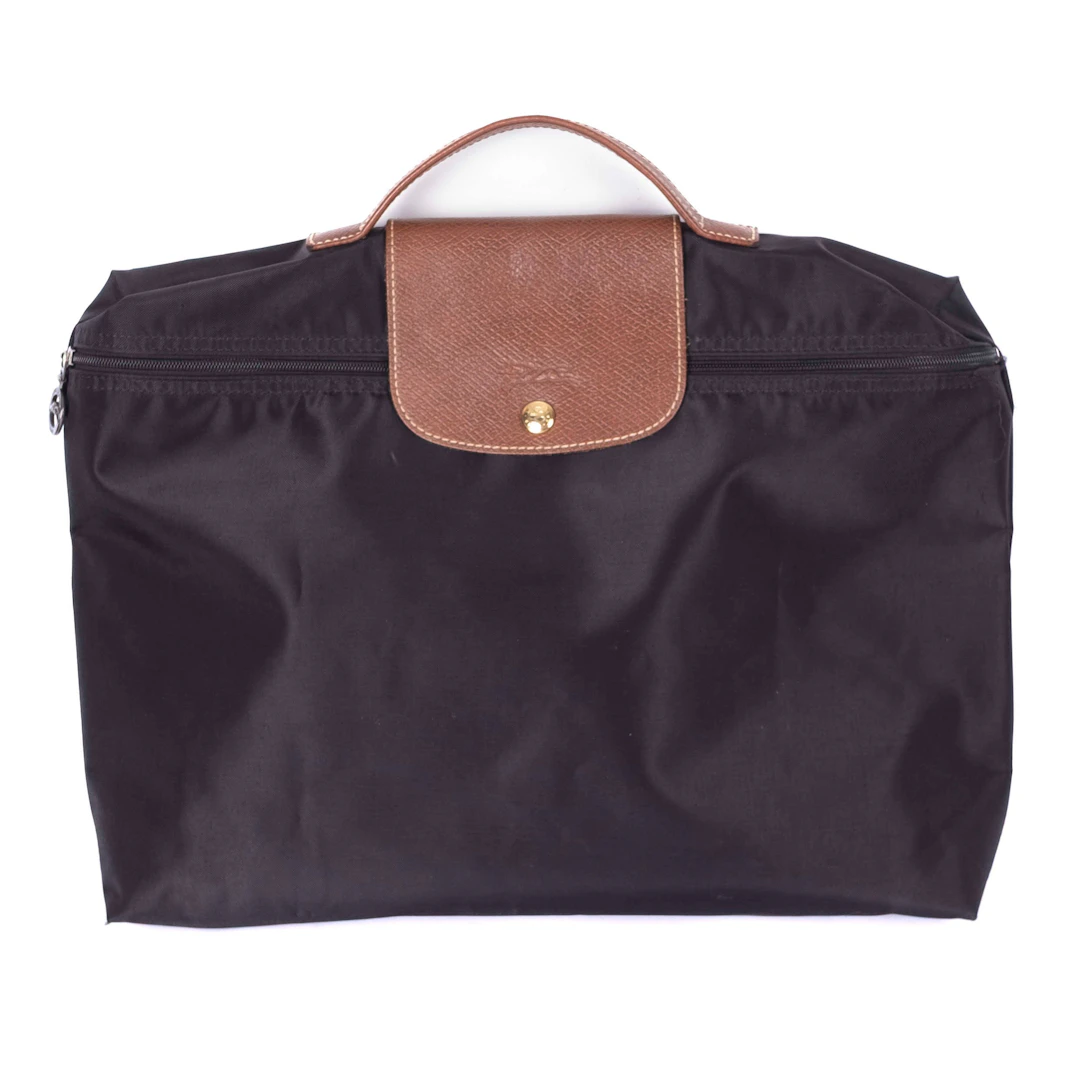 Black Briefcase with Leather Handle