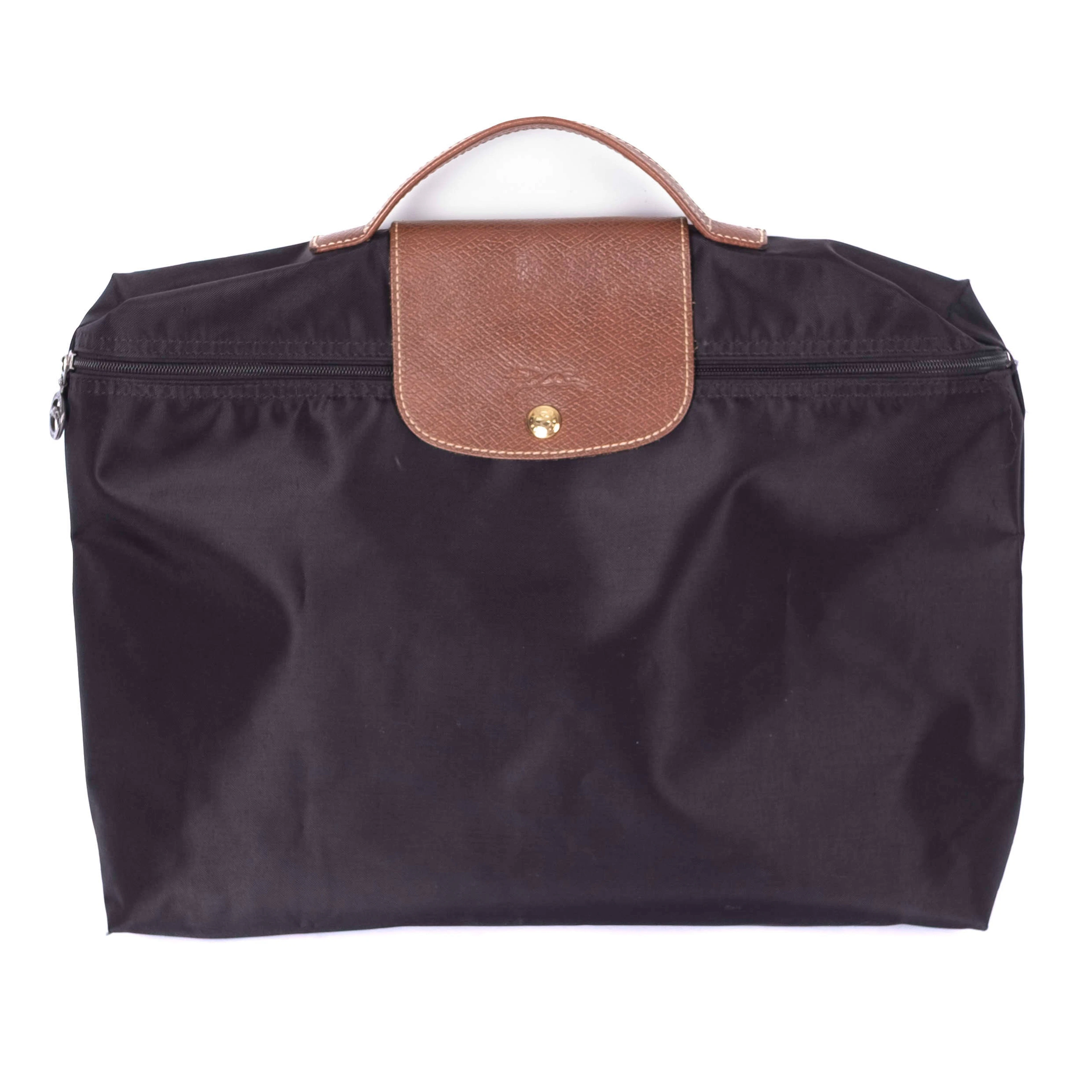 Black Briefcase with Leather Handle