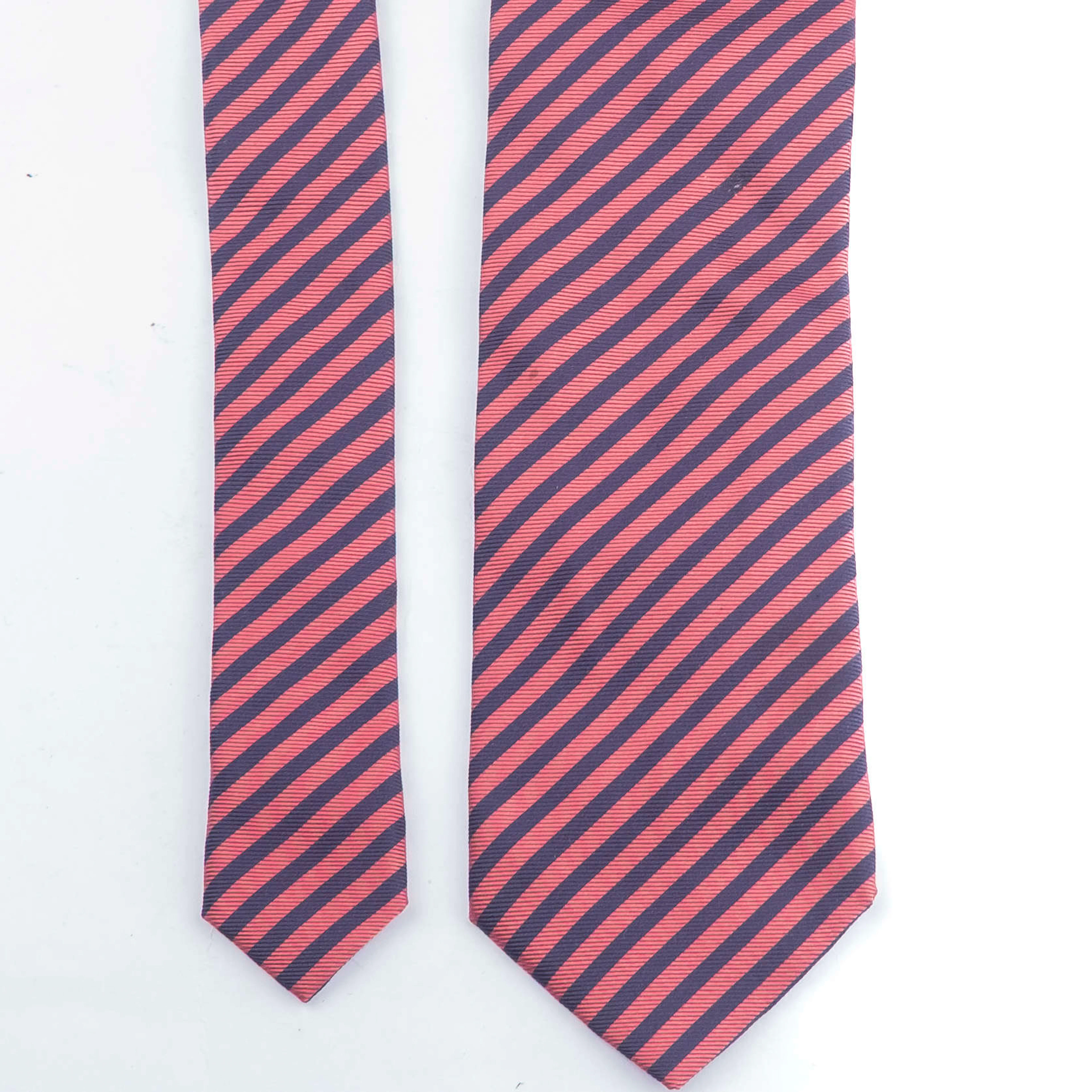 Red and Navy Striped Tie