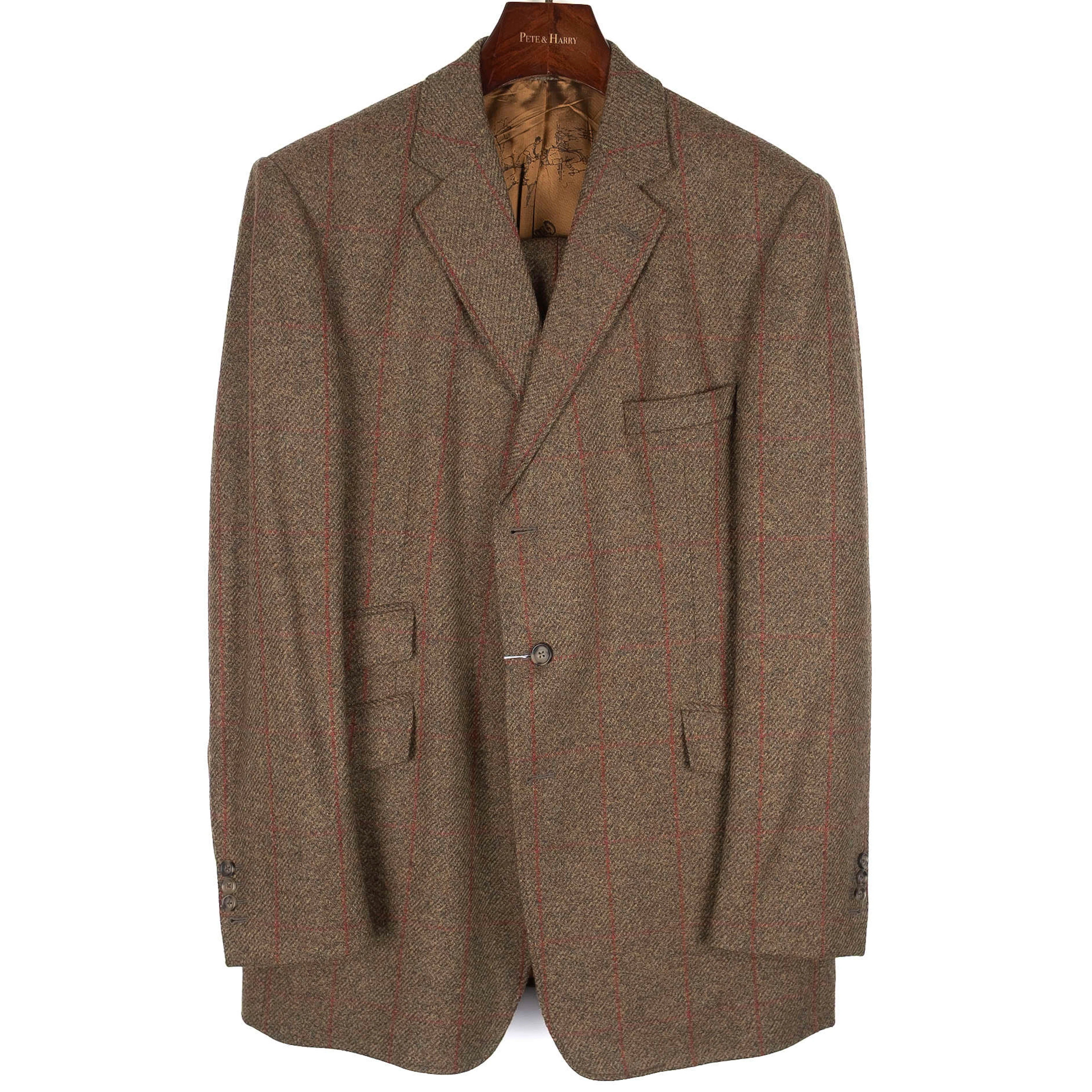 Green Windowpane Tweed Suit