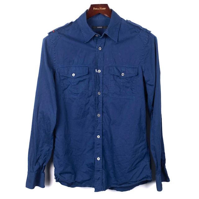 Blue Gucci Military-inspired Shirt