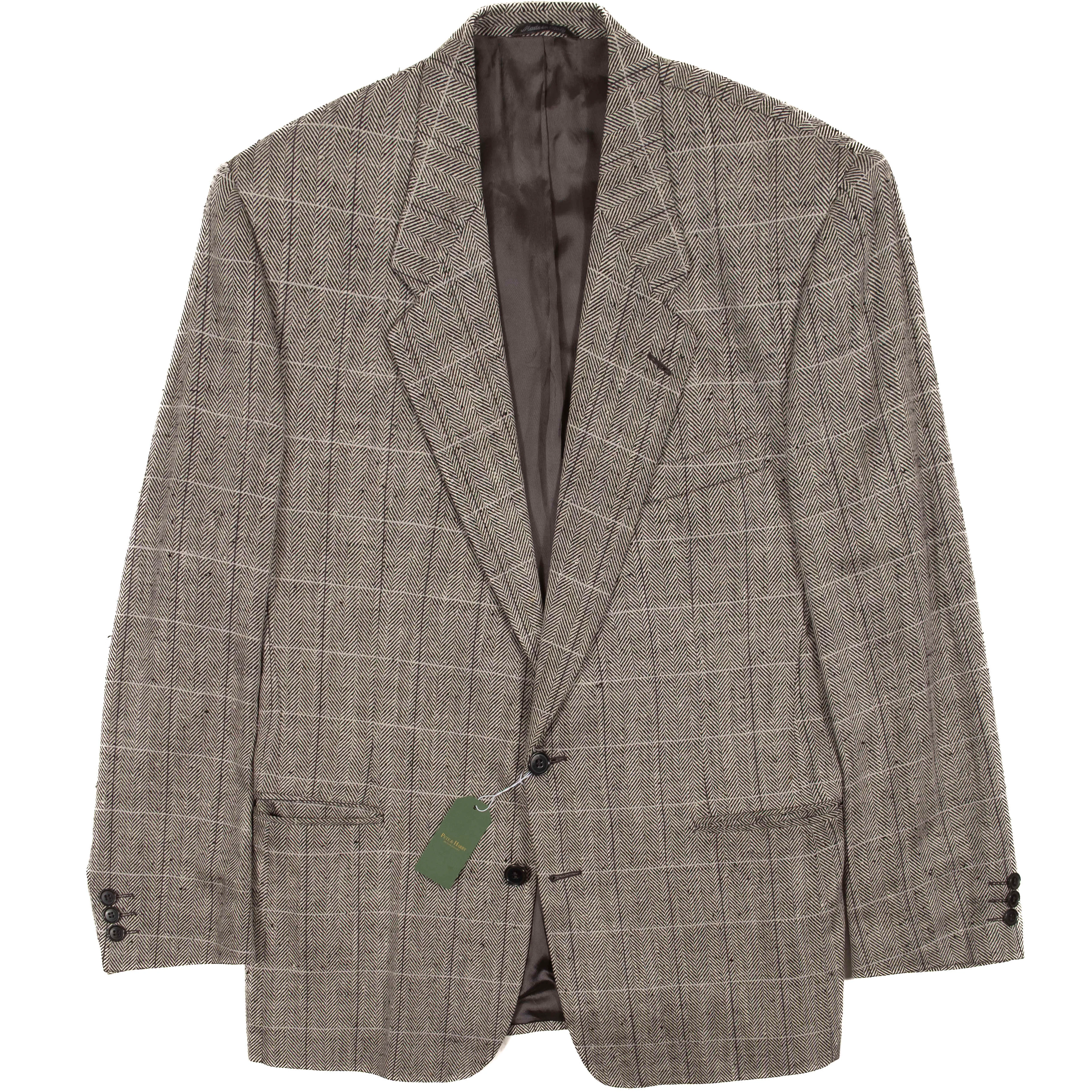 Principe by Marzotto Grey Herringbone Blazer