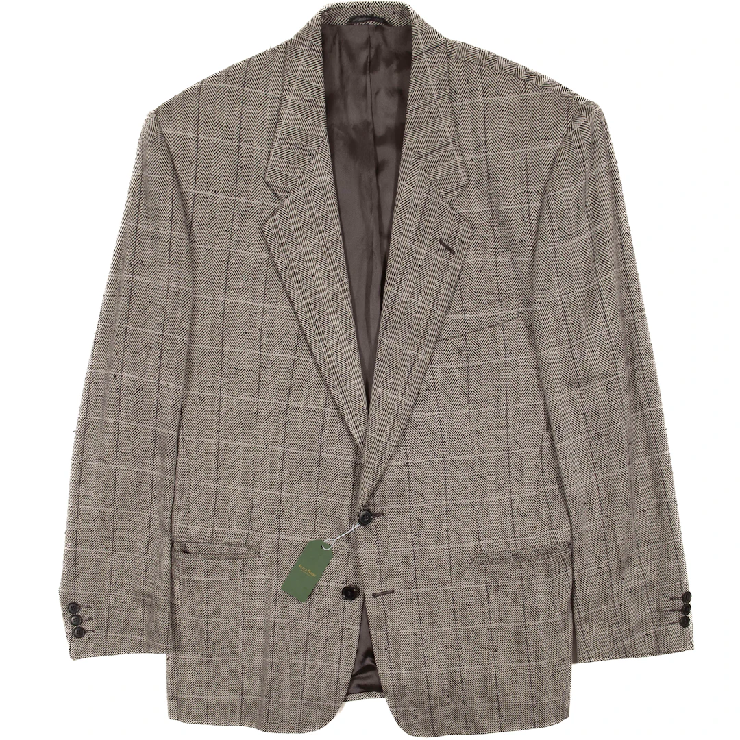 Principe by Marzotto Grey Herringbone Blazer