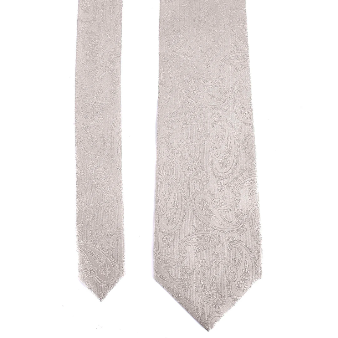 Silver Paisley Tie