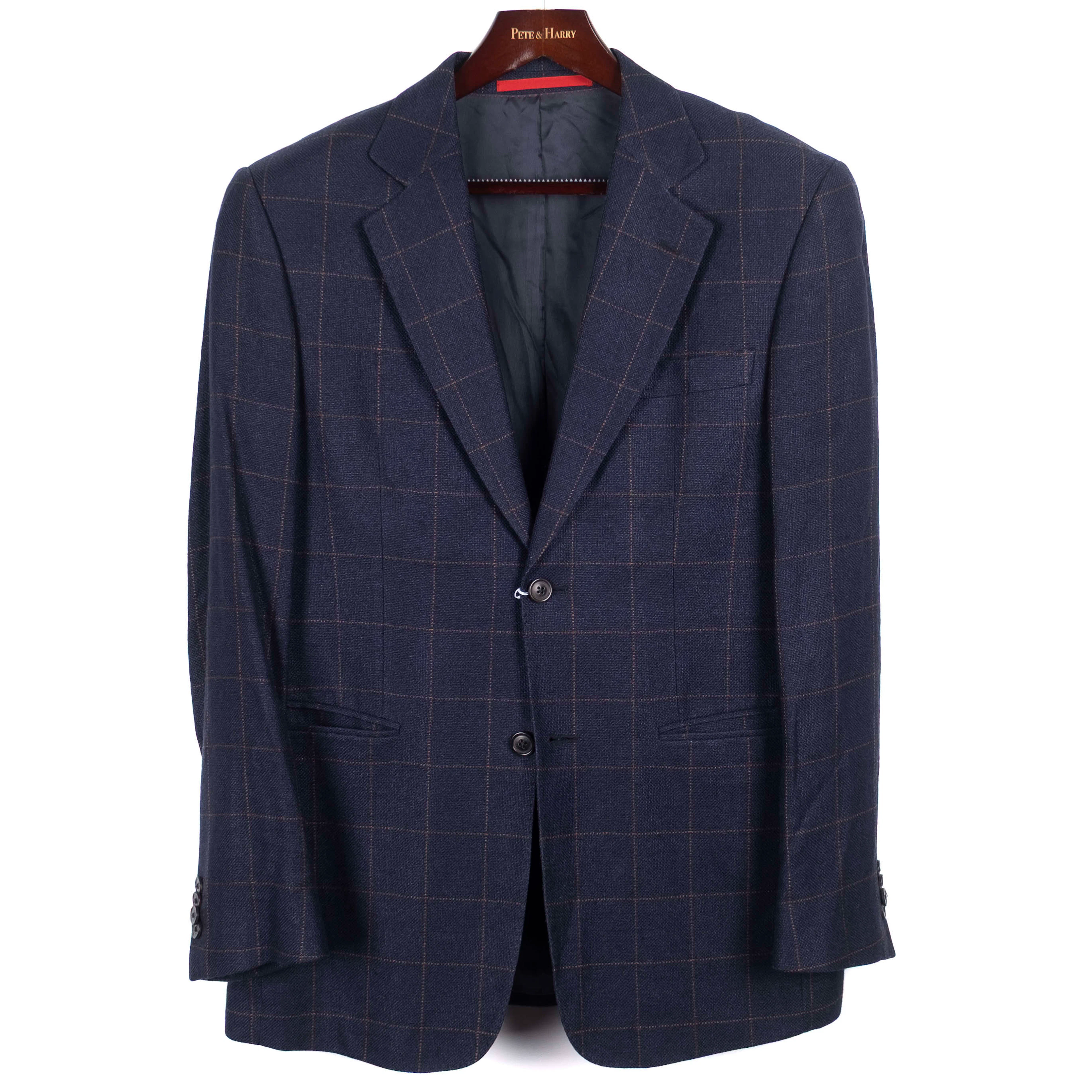 Navy Checked Sport Coat