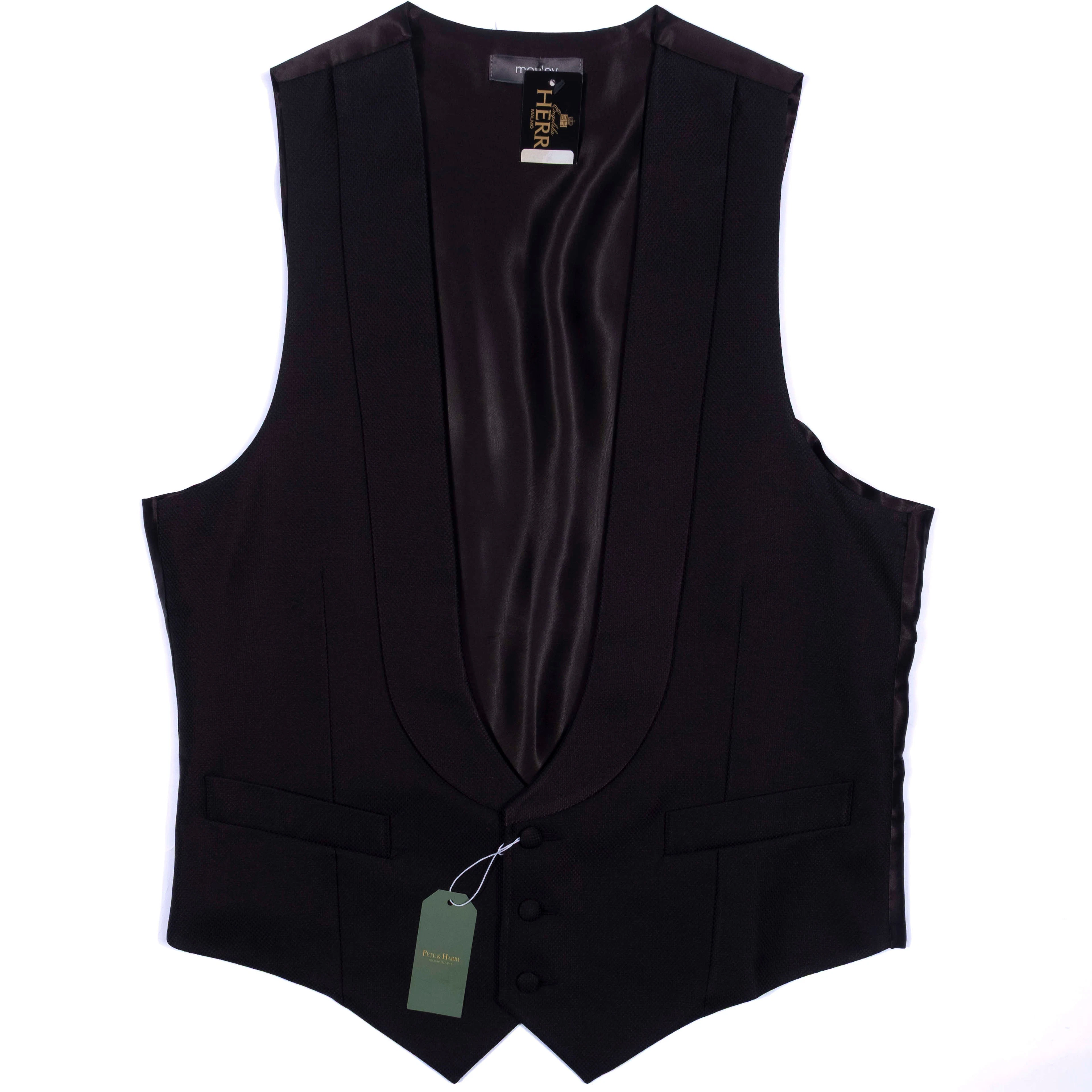 Engelska Herr Black Tuxedo Waistcoat