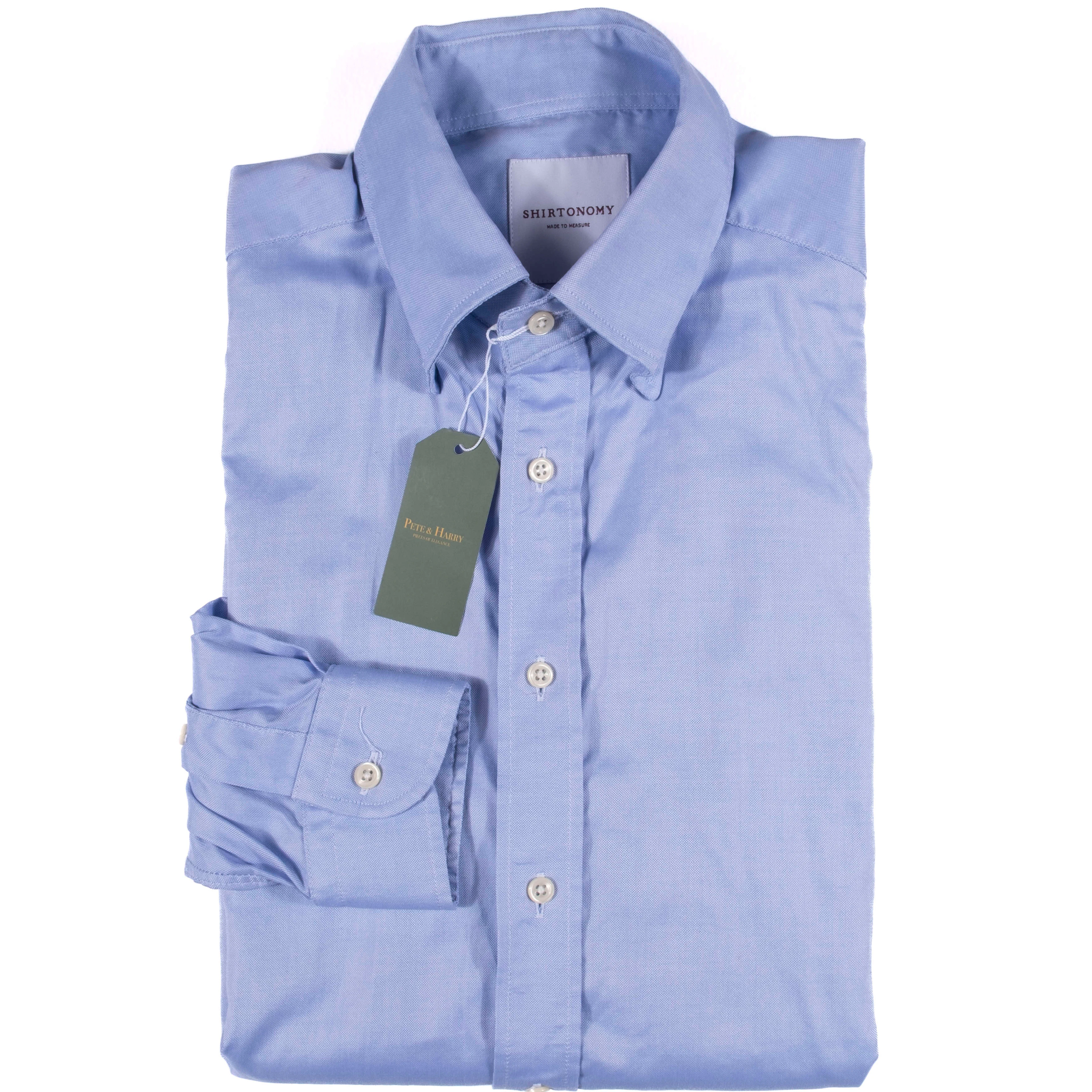 Shirtonomy Blue Buttondown Shirt Sz 38