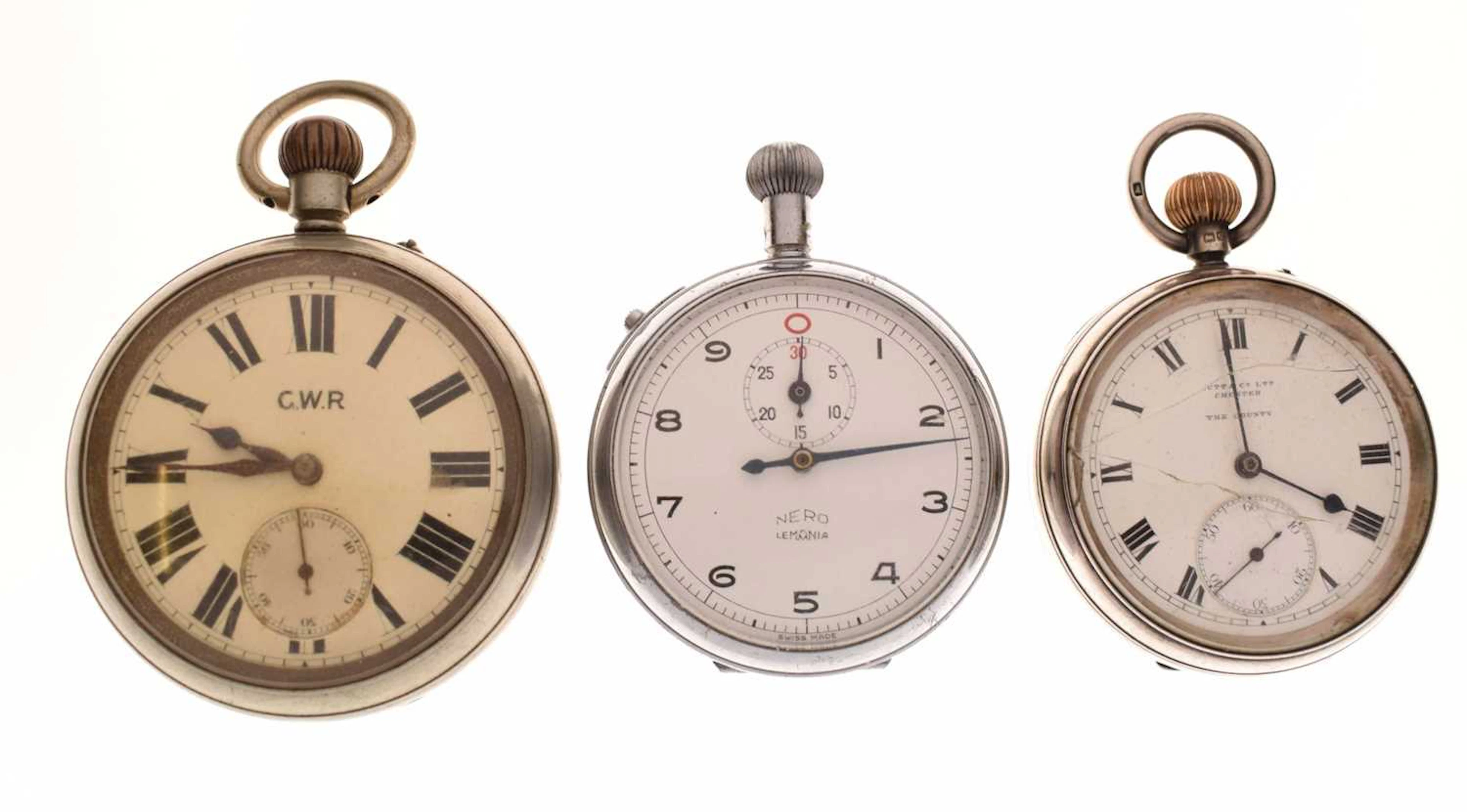 Railway Interest - GWR silver plated open faced pocket watch