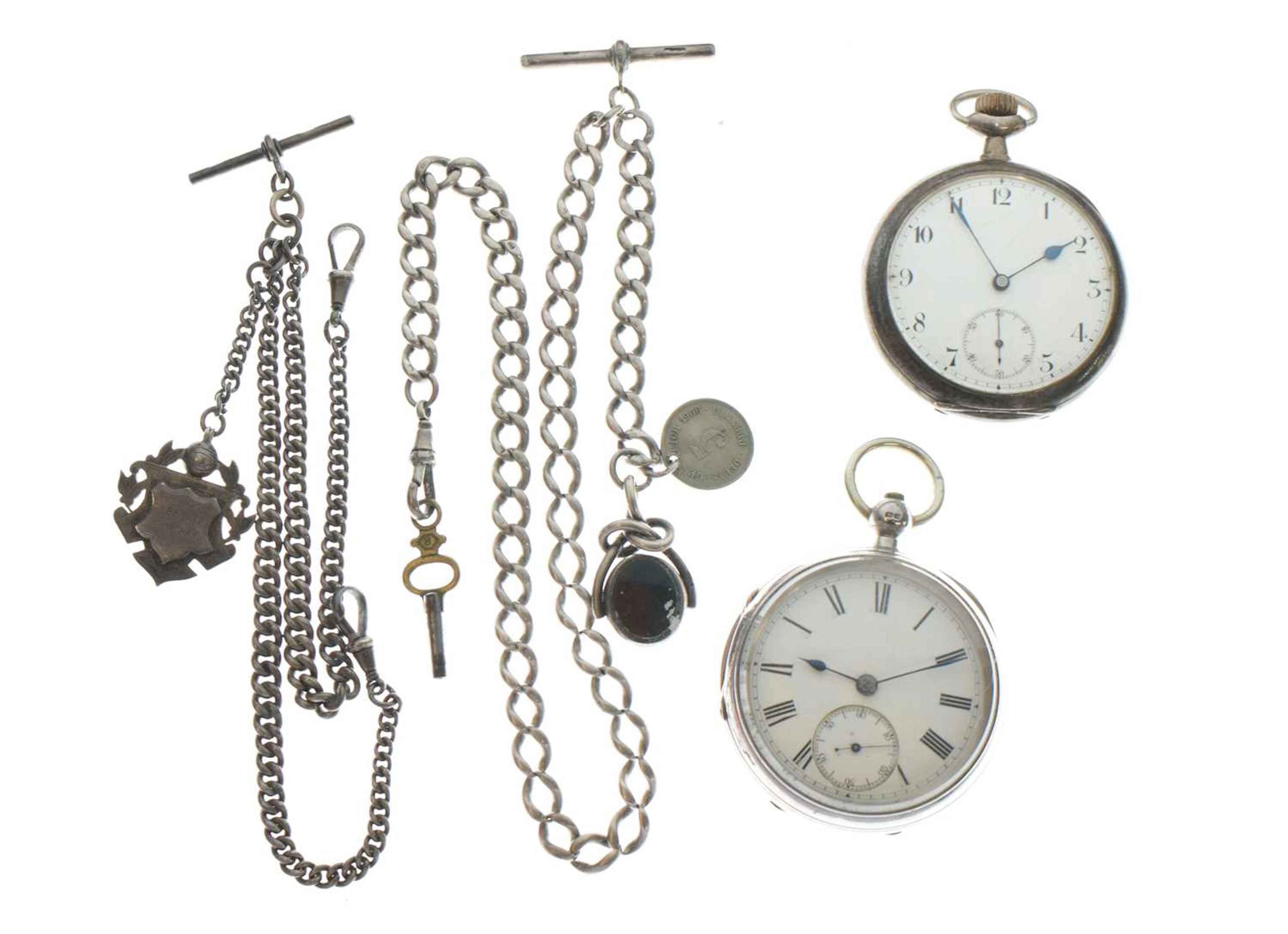 Omega - George V silver cased open face pocket watch