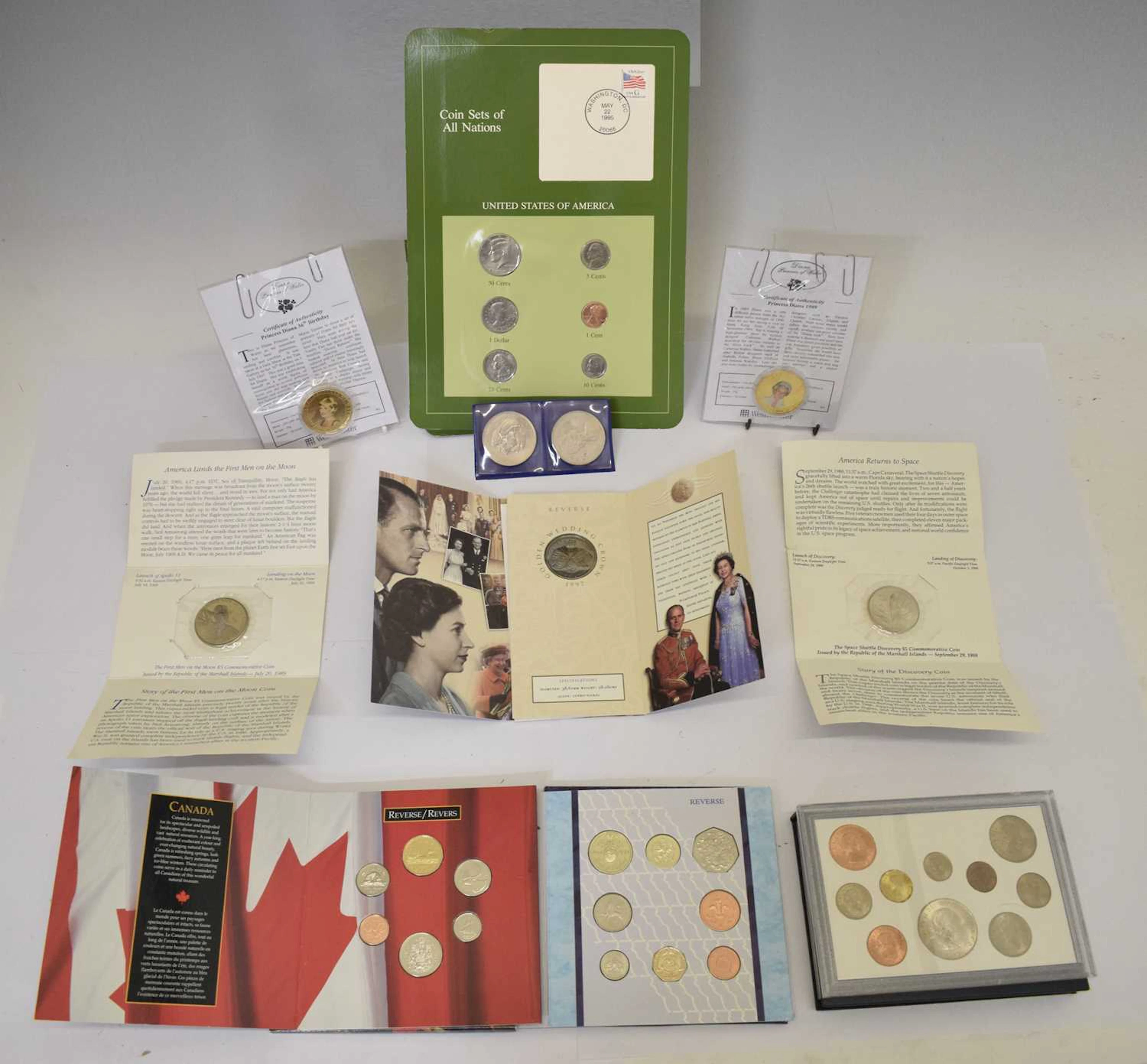 Collection of GB and World coinage to include year packs, etc