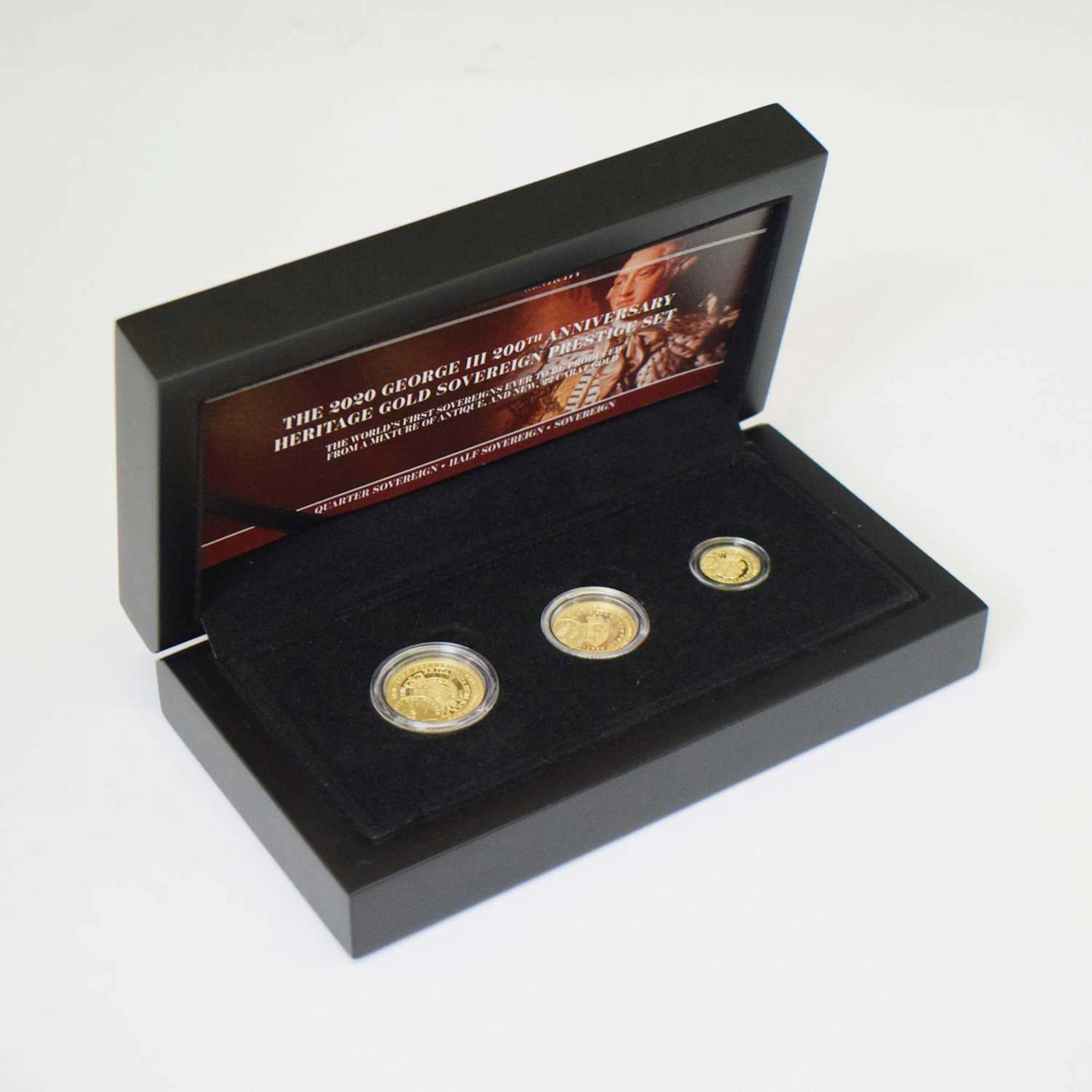 Tristan da Cunha - Elizabeth II gold proof three coin set, 2020