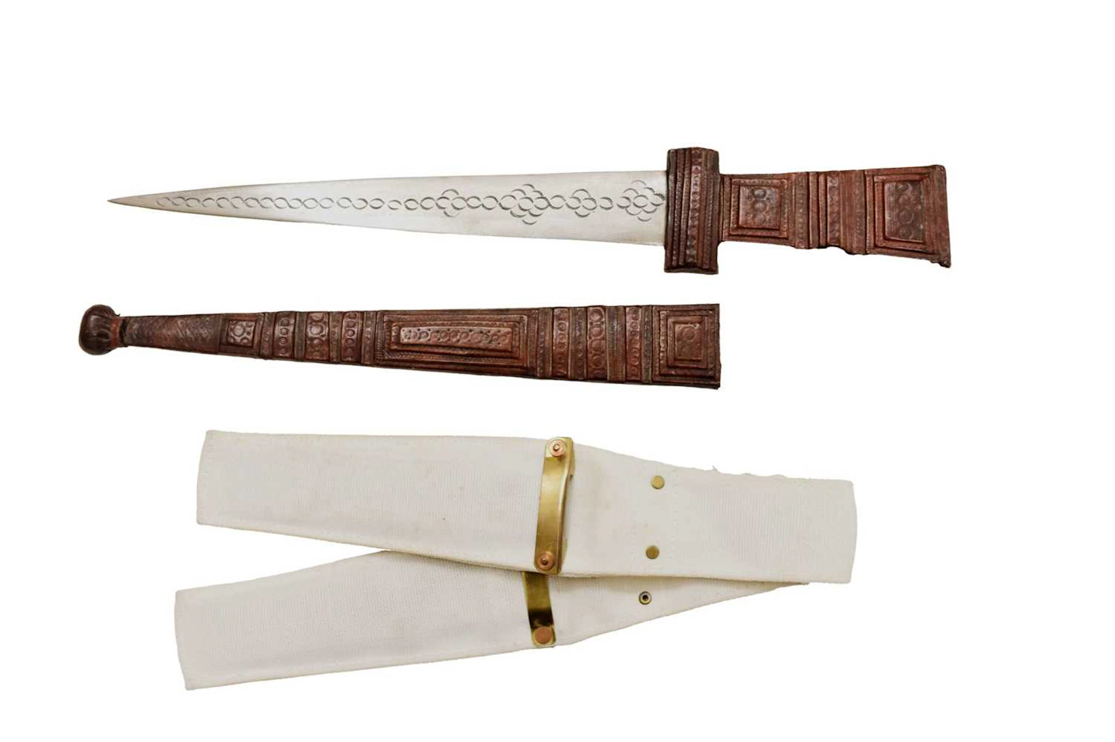 Two SA-80 bayonet parade frogs