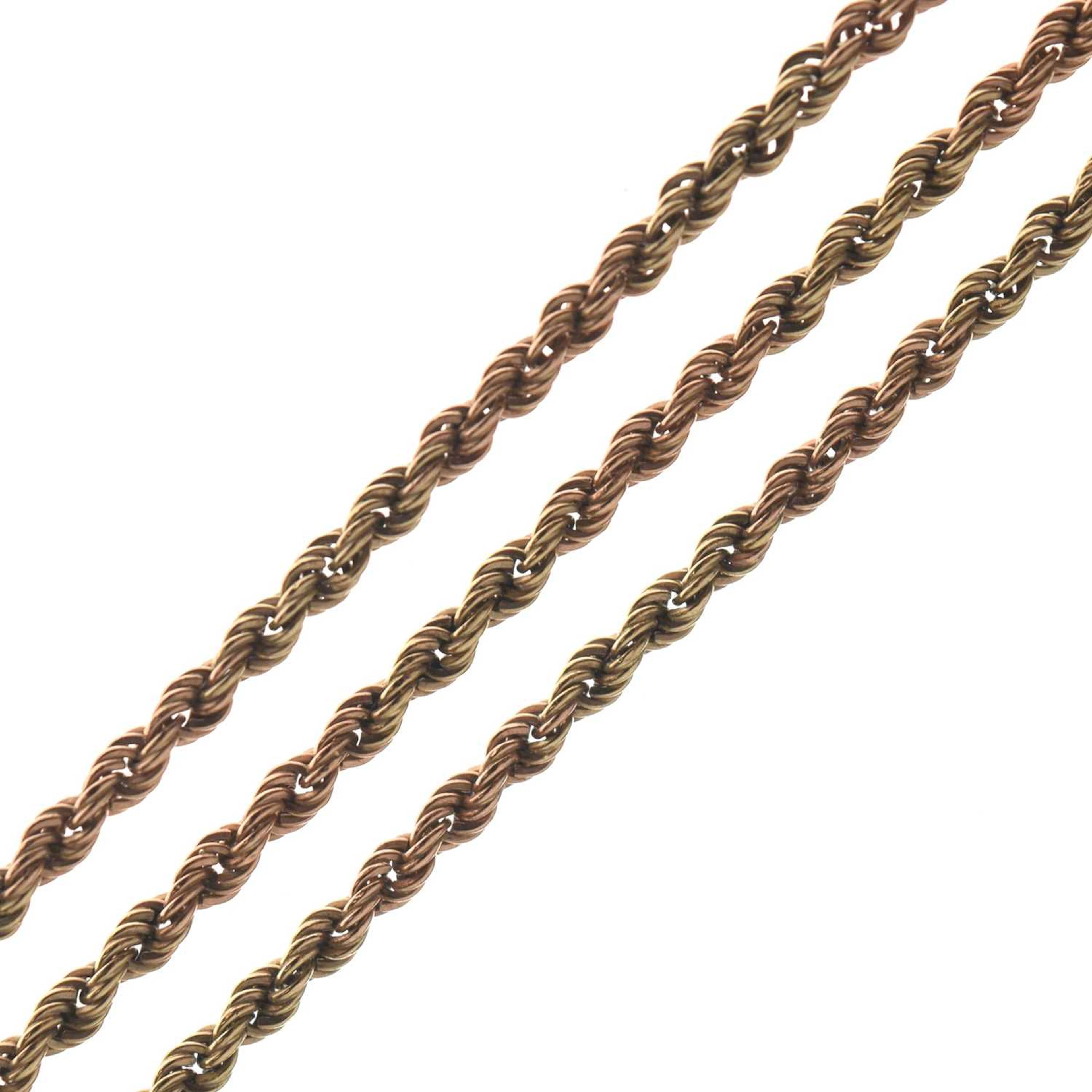 9ct gold rope twist necklace (a/f)
