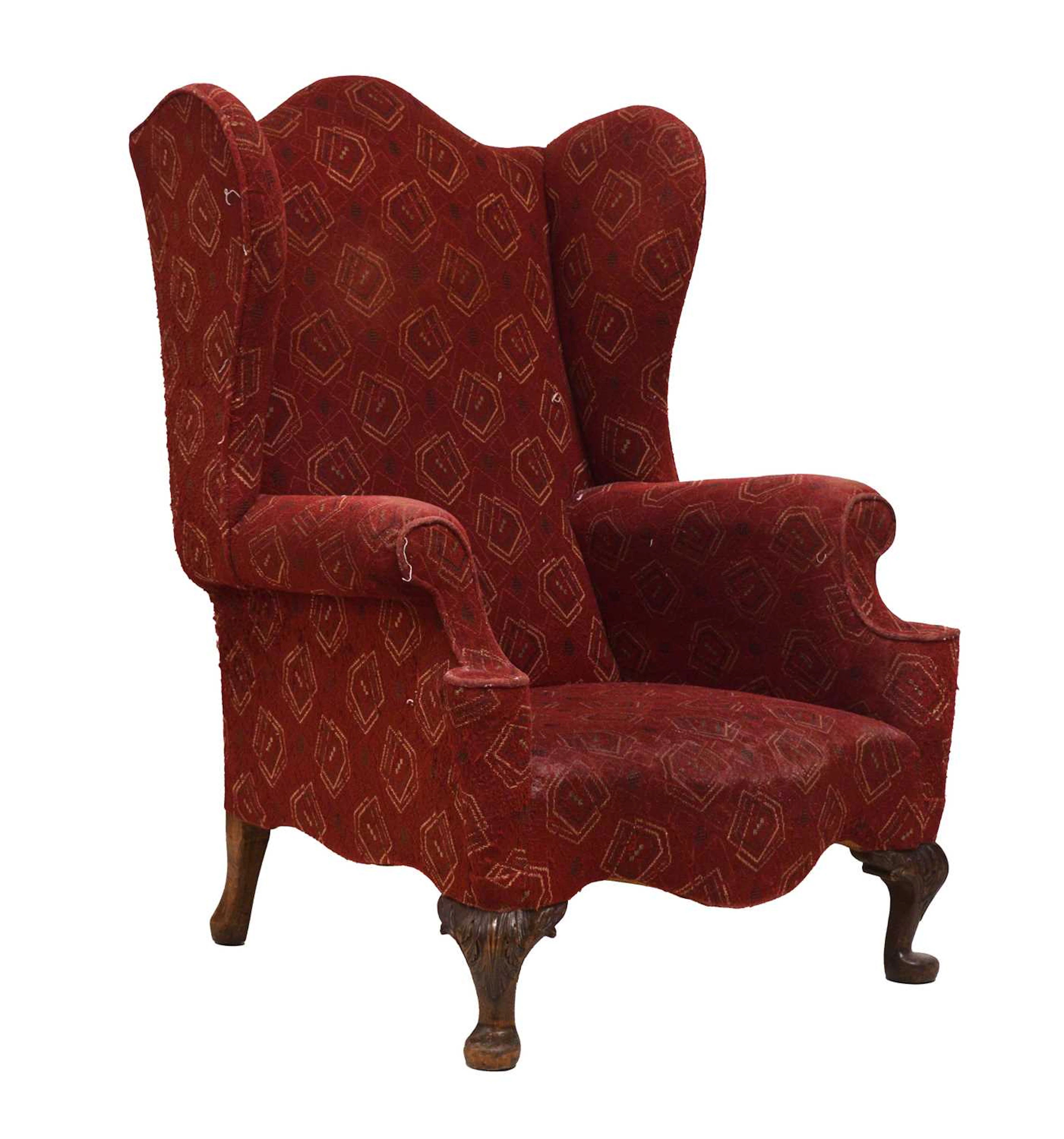 Early 20th century wingback armchair