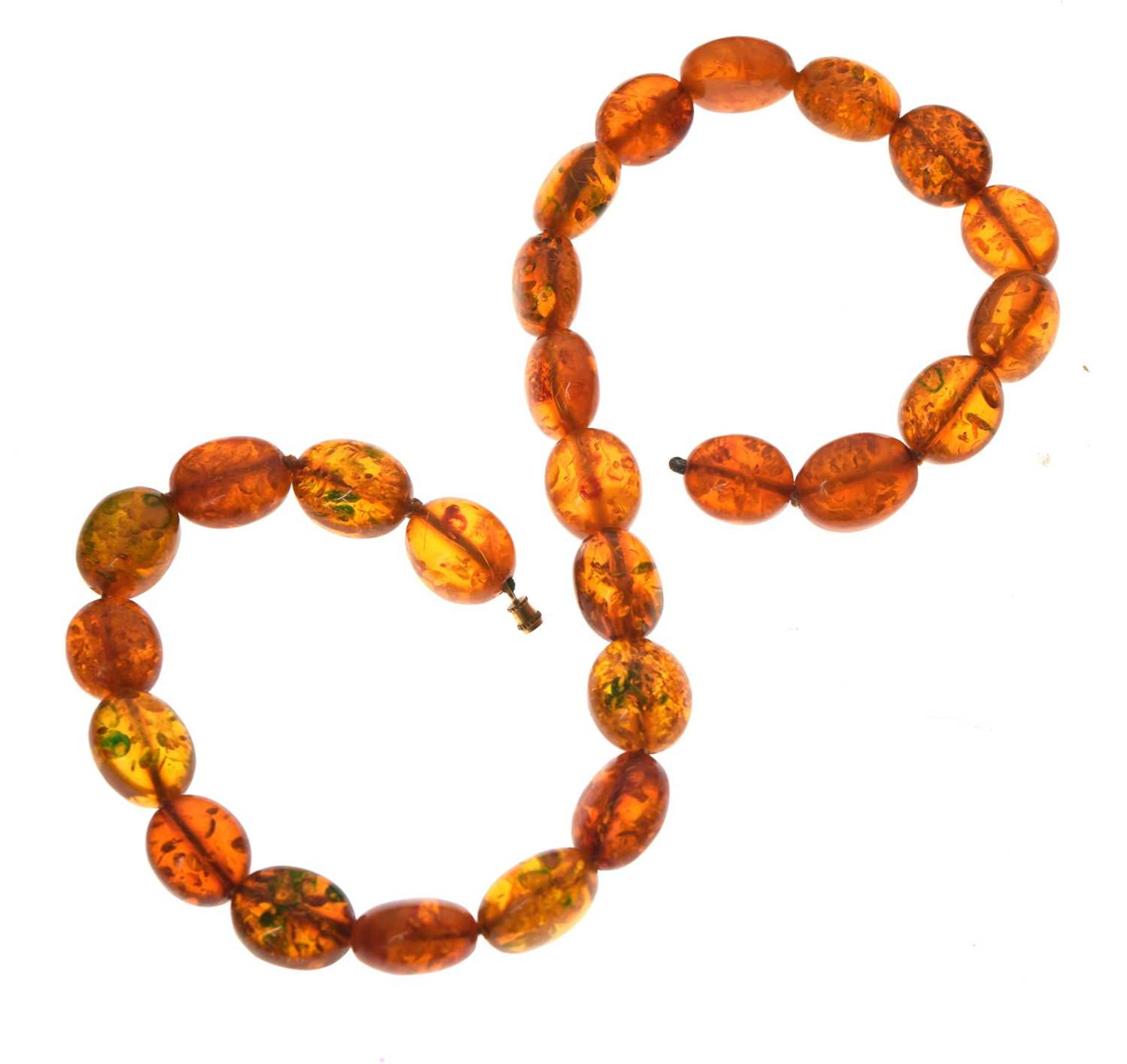 Amber beaded necklace (a/f)