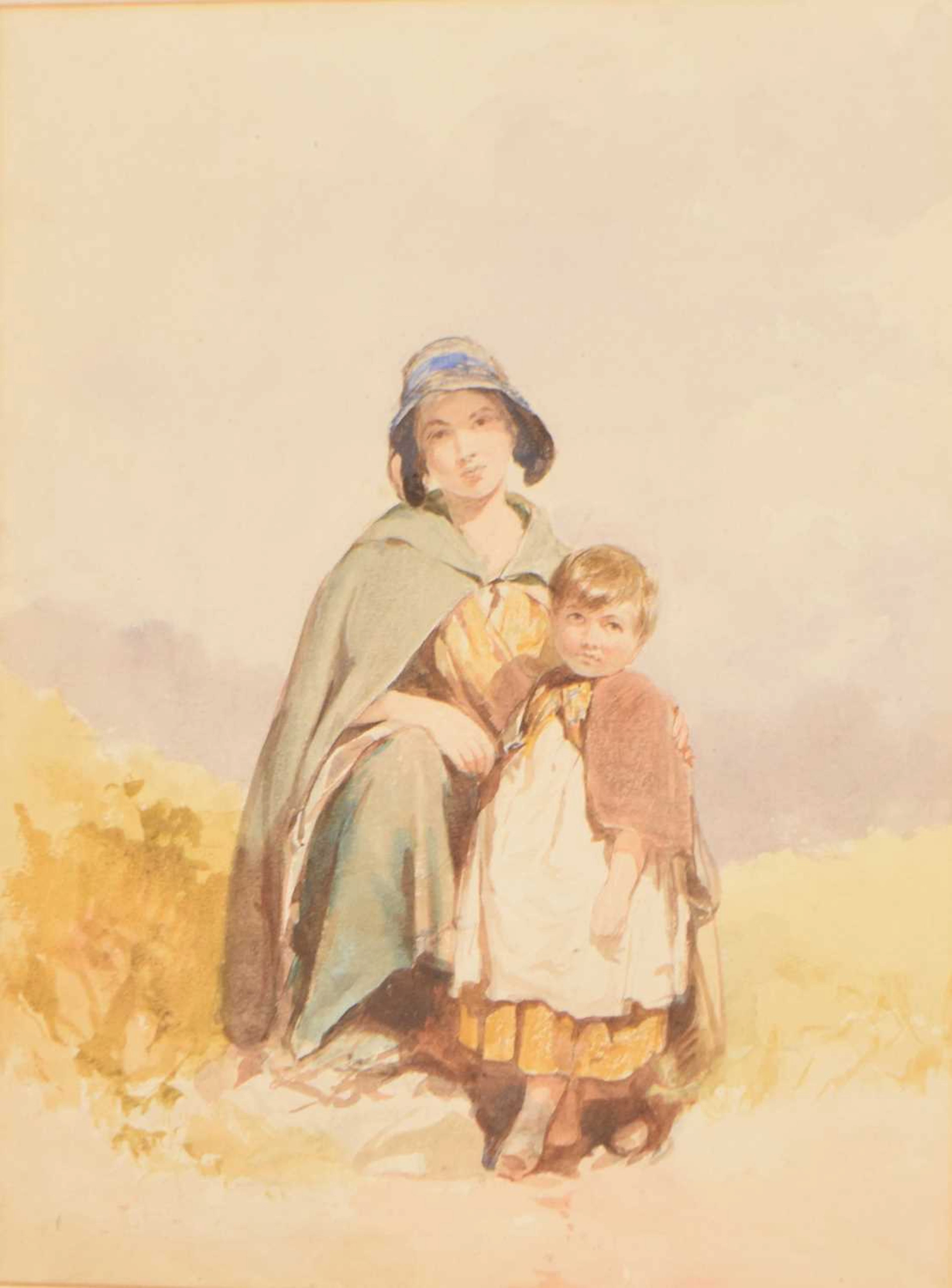 Attributed to John Curnock (British, 1812-1869) - Watercolour - 'Mother