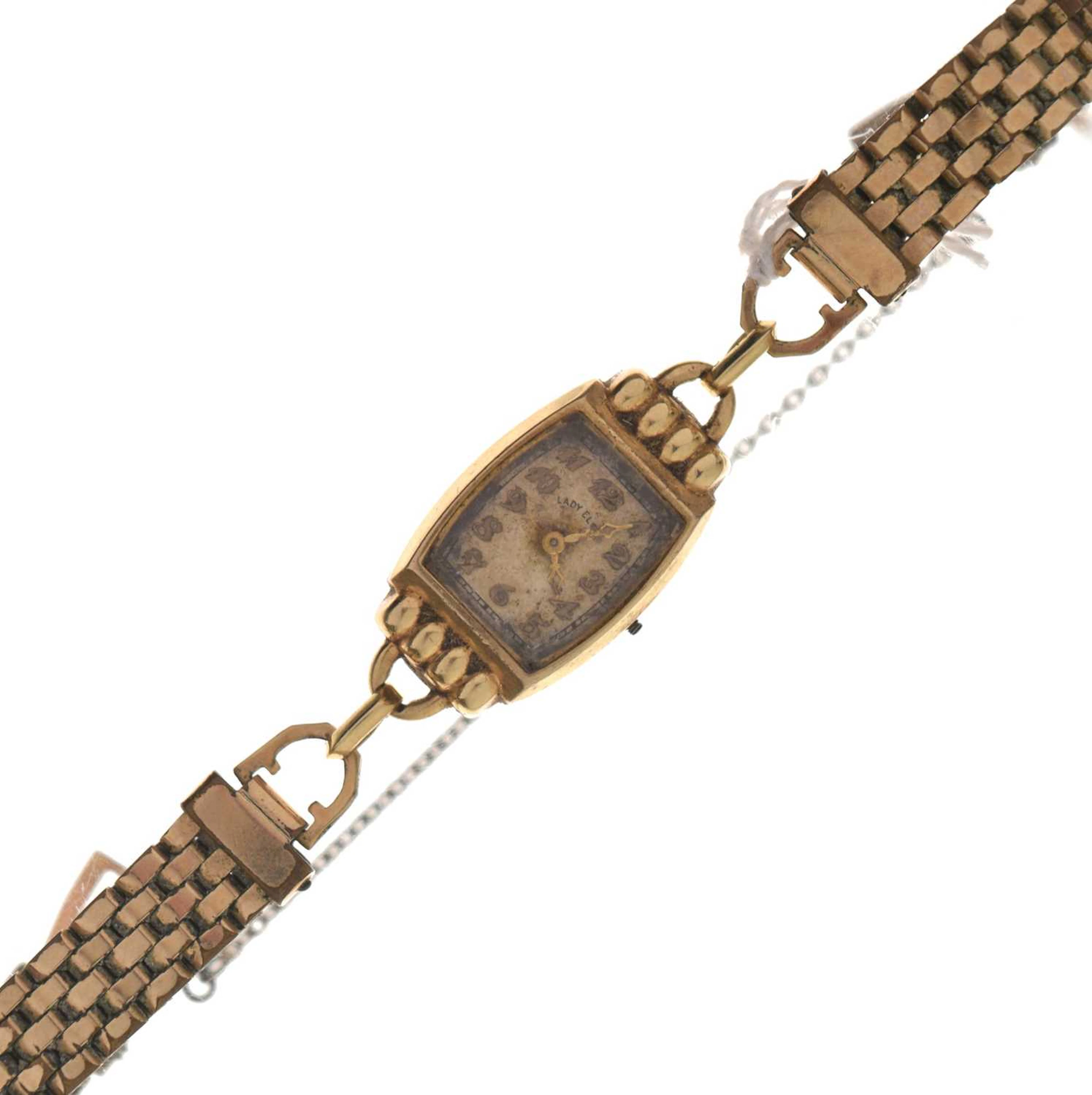 Elgin - Lady's 14k yellow metal cased bracelet watch