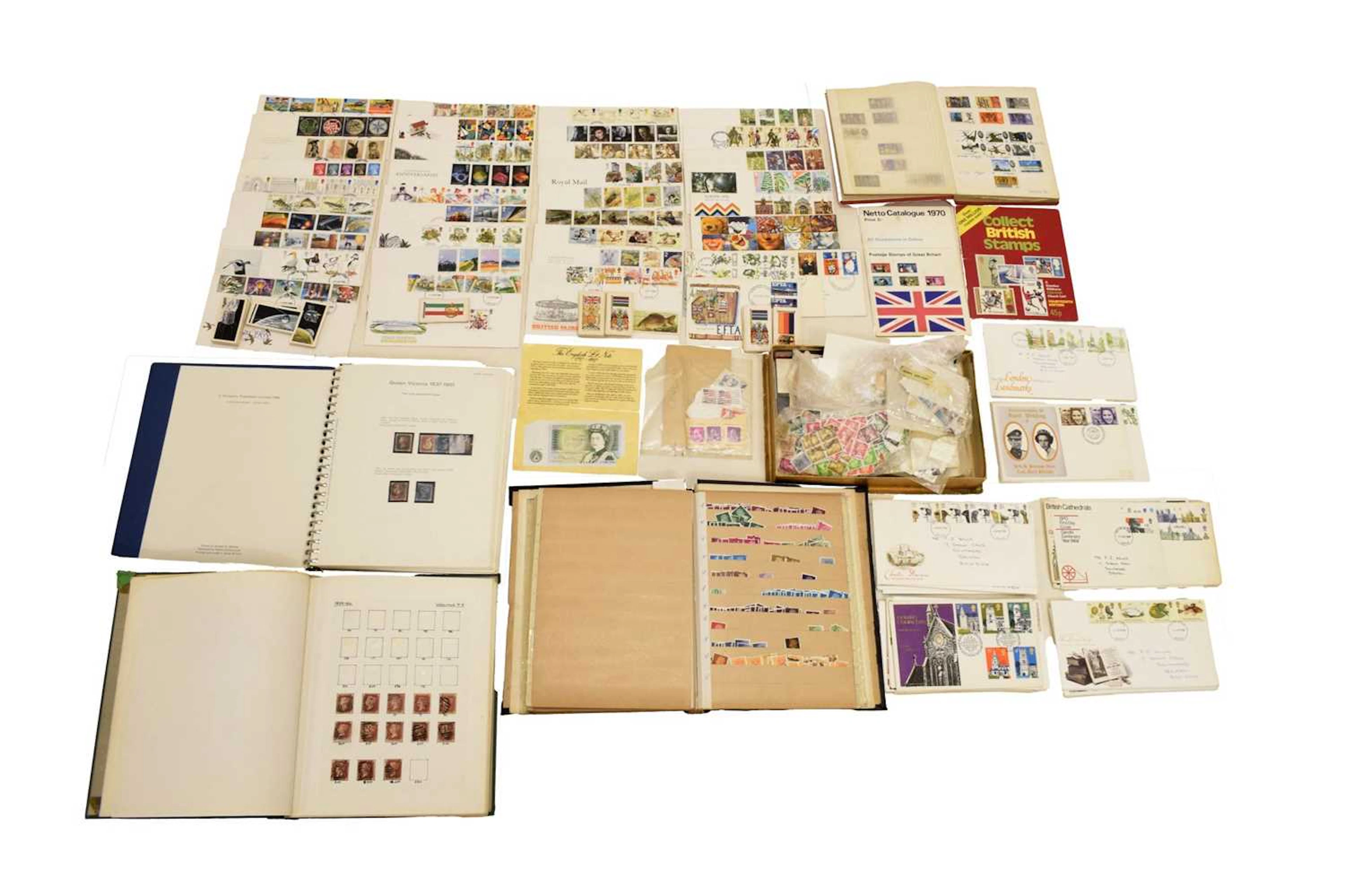 Collection of GB postage stamps
