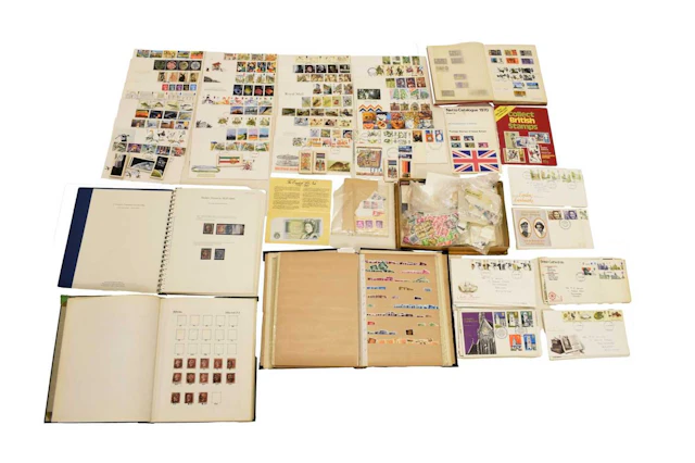 Collection of GB postage stamps