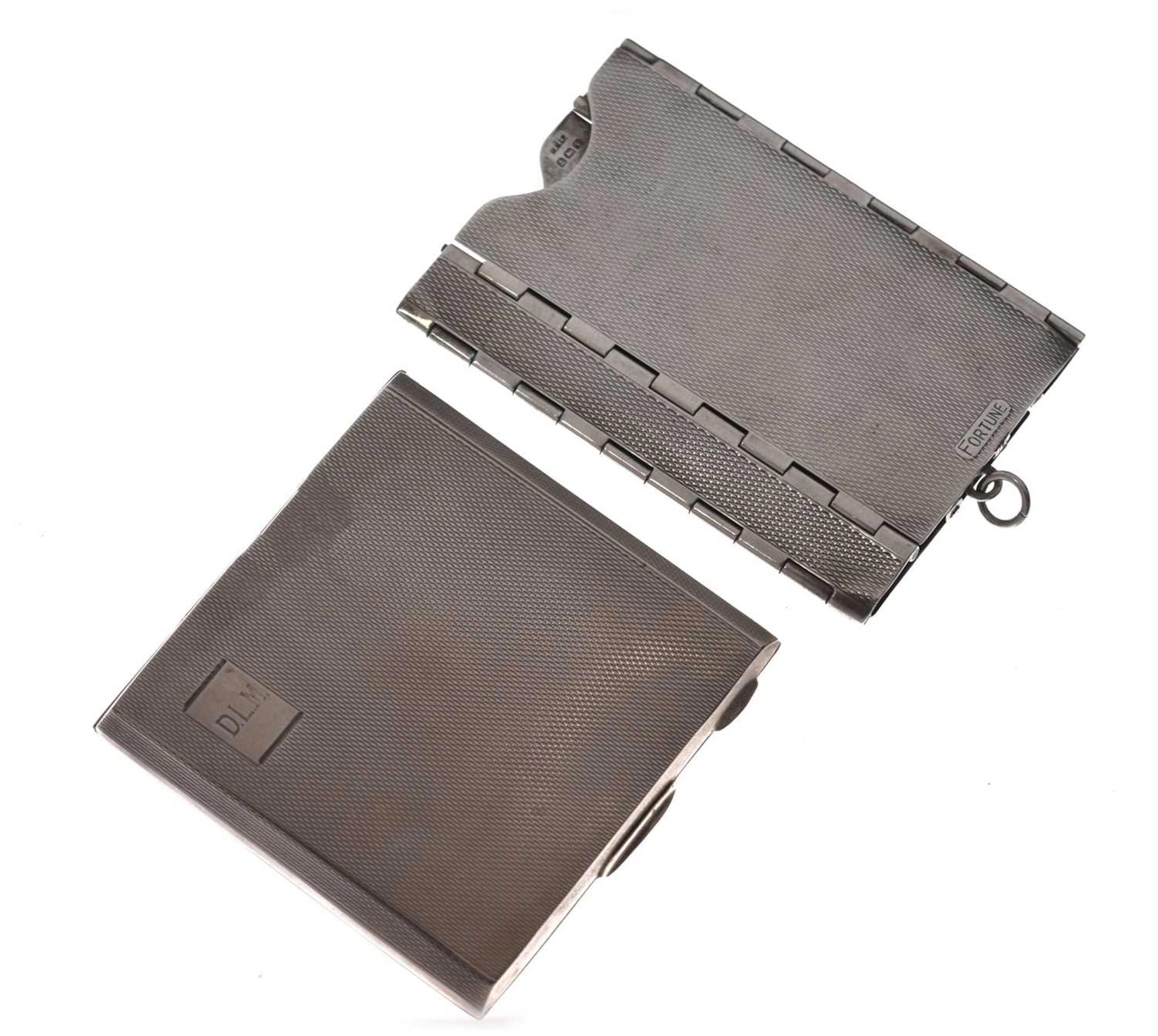 George V silver compact, together with a George V silver folding match-box