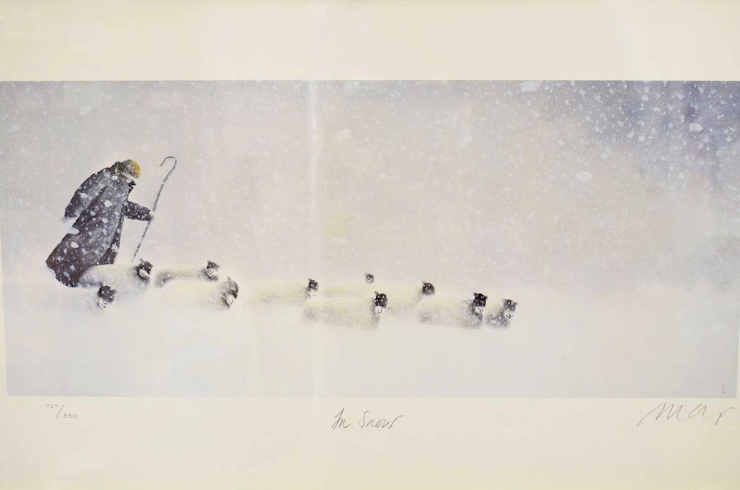 ARR Mackenzie Thorpe (b.1956) - Limited edition giclée print - 'In Snow'
