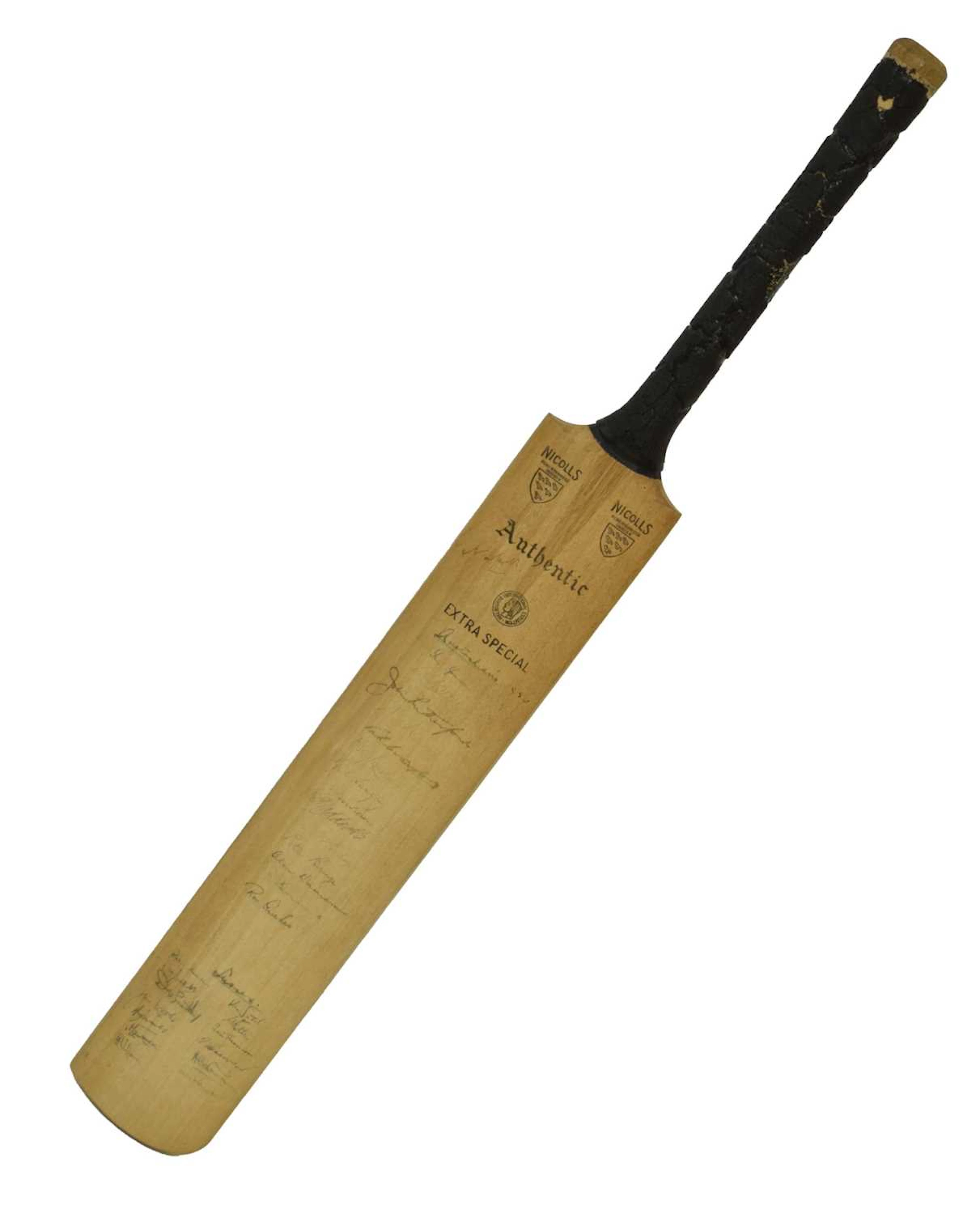 1950s Gray Nicolls autographed cricket bat