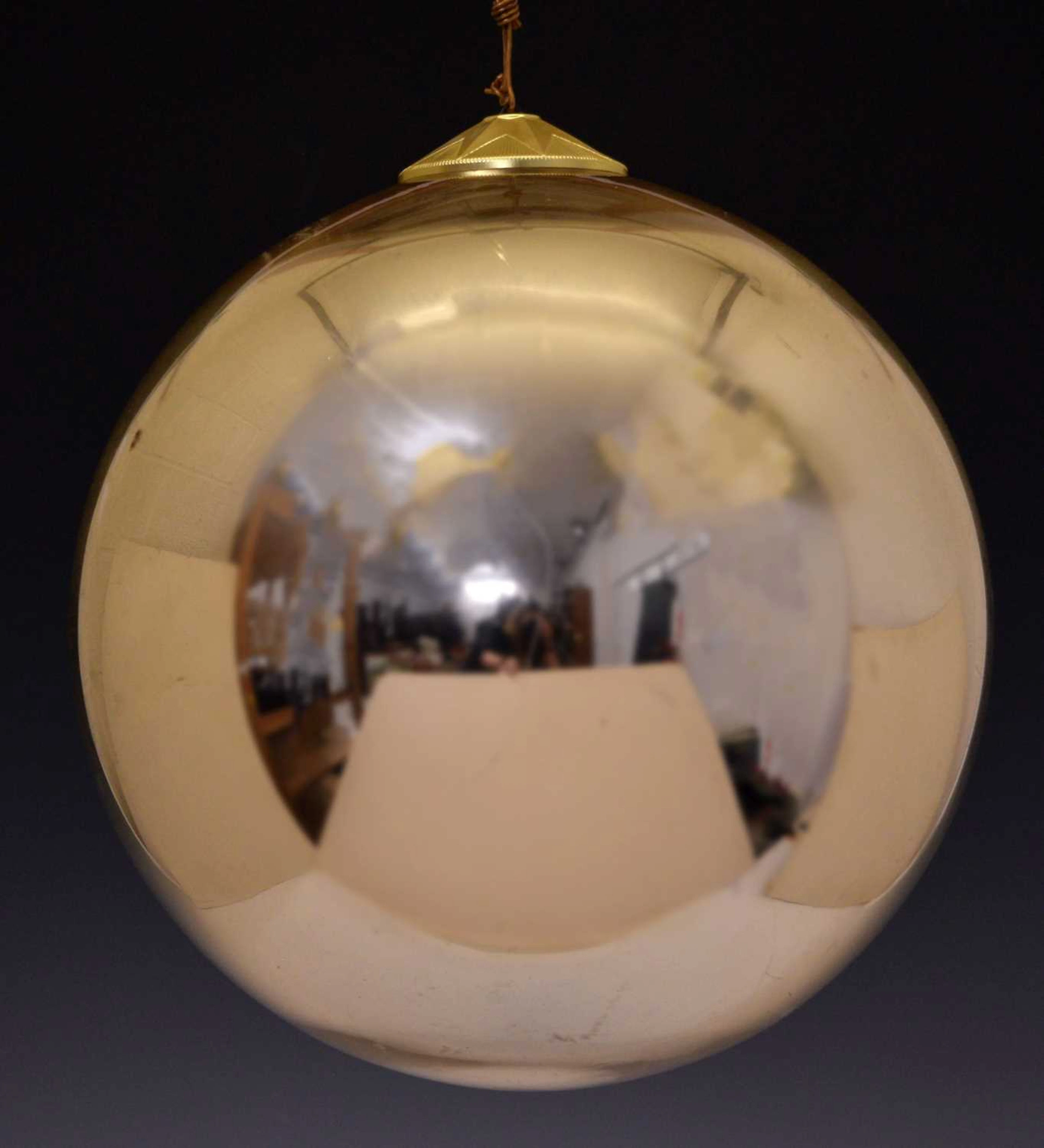 Large silvered glass 'witch ball'