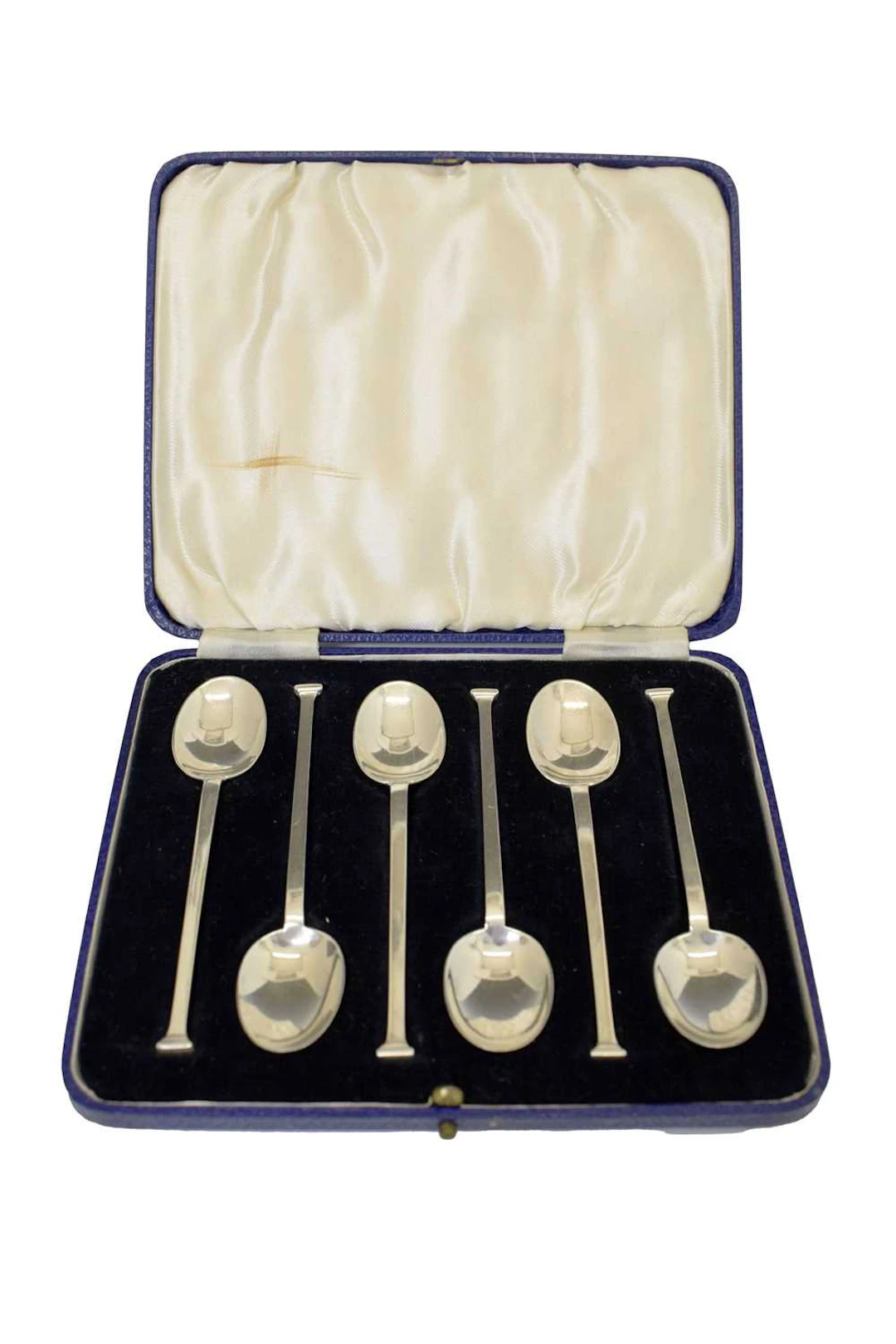 Set of six George V silver teaspoons